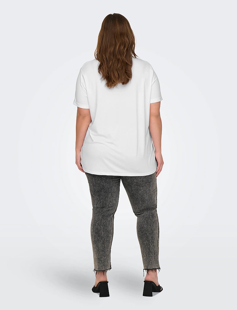 ONLY Carmakoma - CARMOSTER S/S FOLD UP TOP JRS NOOS - t-särgid - white - 3