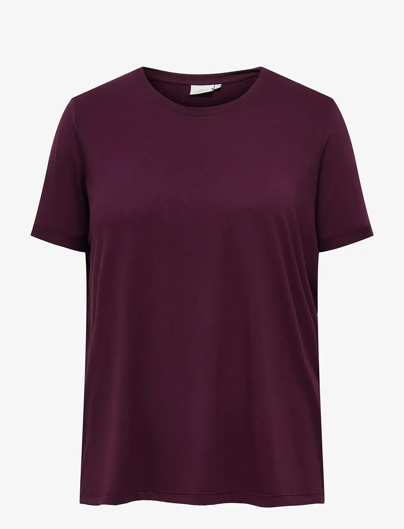 ONLY Carmakoma - CARMOSTER S/S FOLD UP TOP JRS NOOS - t-shirts - winetasting - 0