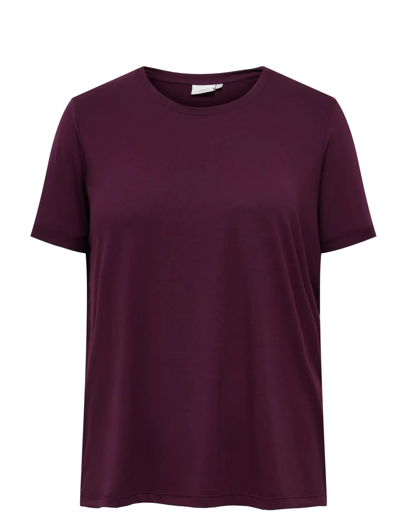 ONLY Carmakoma CARMOSTER S/S FOLD UP TOP JRS NOOS - Kläder - WINETASTING / purple
