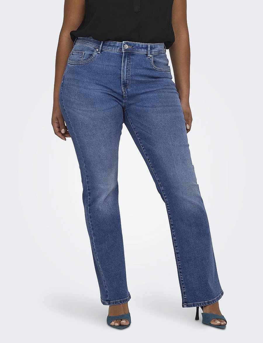 ONLY Carmakoma - CARSALLY REG FLARED DNM BJ114-3 NOOS - medium blue denim - 0