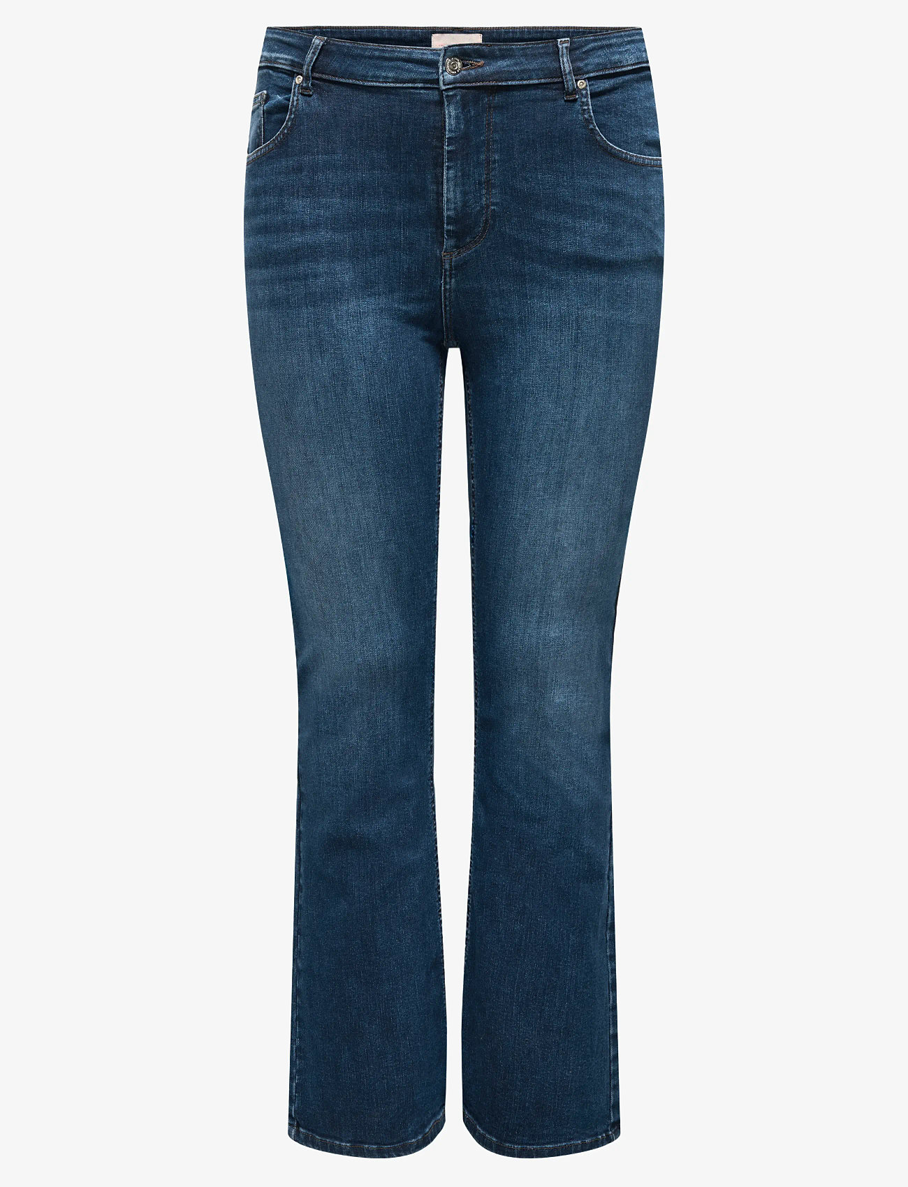 ONLY Carmakoma - CARWILLY HW FLARED DNM TAI021 NOOS - trumpettihousut - dark blue denim - 1
