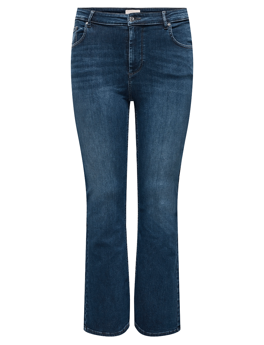 ONLY Carmakoma - CARWILLY HW FLARED DNM TAI021 NOOS - schlaghosen - dark blue denim - 1
