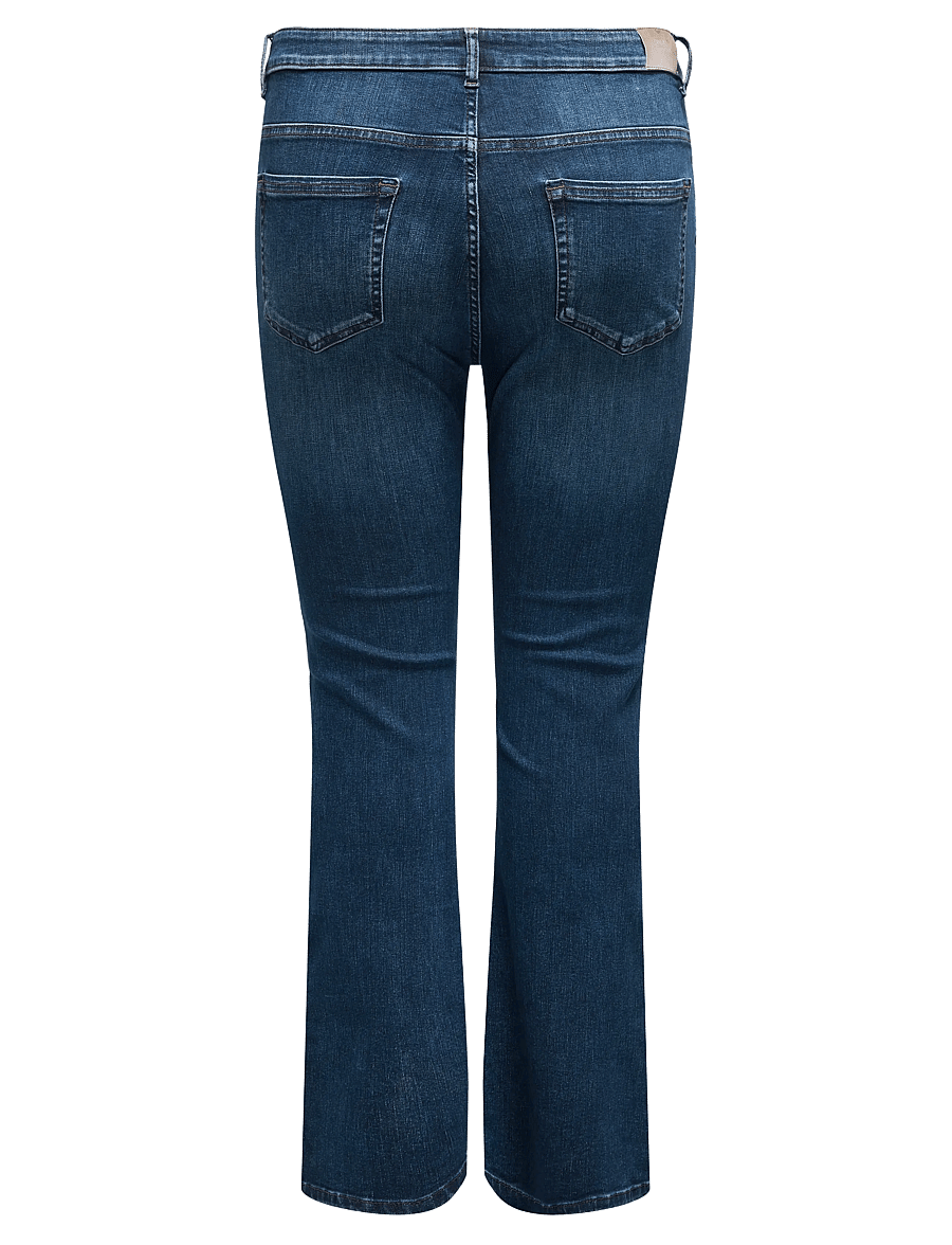 ONLY Carmakoma - CARWILLY HW FLARED DNM TAI021 NOOS - schlaghosen - dark blue denim - 2
