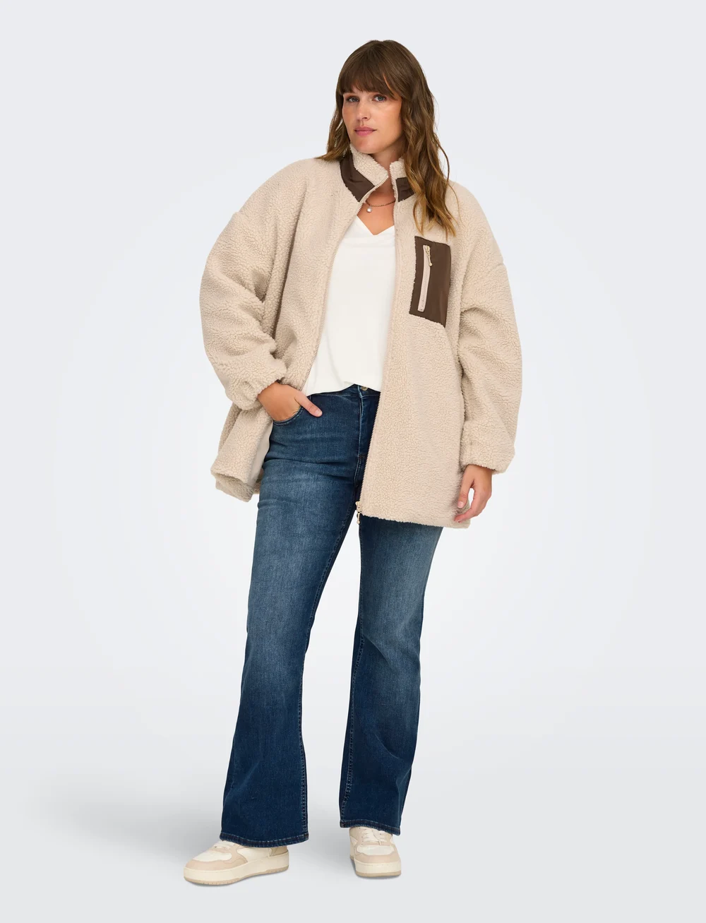 ONLY Carmakoma - CARWILLY HW FLARED DNM TAI021 NOOS - flare bukser - dark blue denim - 4