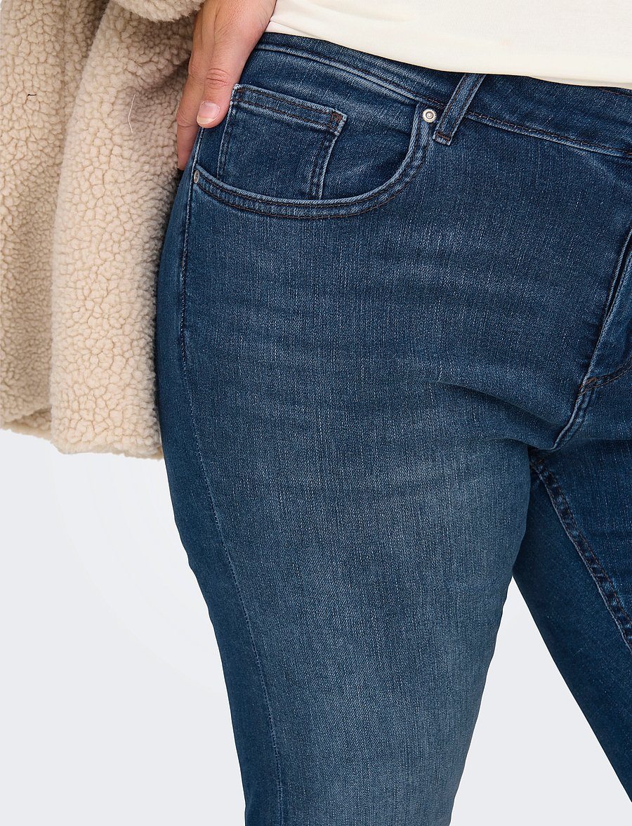 ONLY Carmakoma - CARWILLY HW FLARED DNM TAI021 NOOS - schlaghosen - dark blue denim - 5