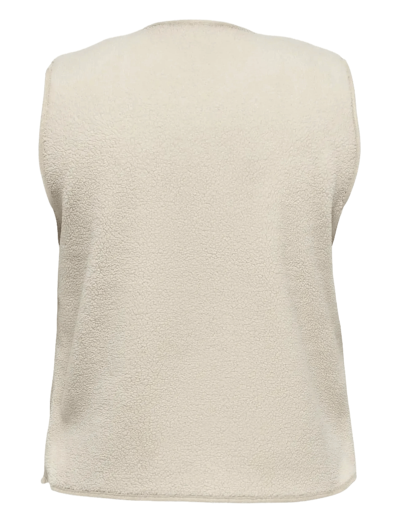 ONLY Carmakoma - CARBELISA TEDDY WAISTCOAT JRS - stickade västar - birch - 2