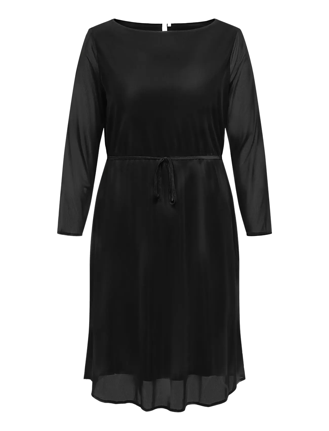 ONLY Carmakoma CARFOREST LIFE LS BOATNECK BLK DRESS JRS - Partykleider - BLACK / black