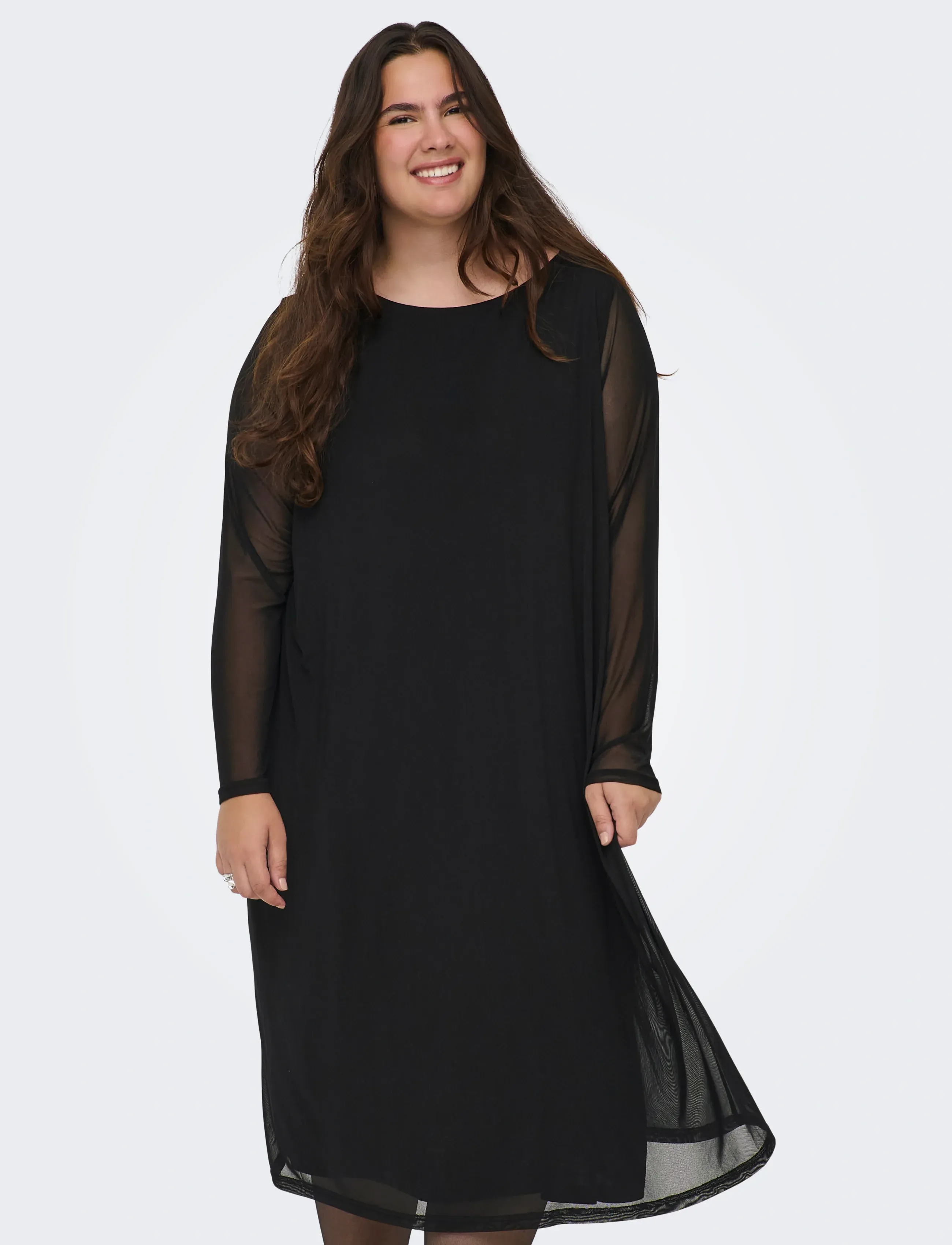 ONLY Carmakoma - CARFOREST LIFE LS BOATNECK BLK DRESS JRS - robes de fête - black - 5