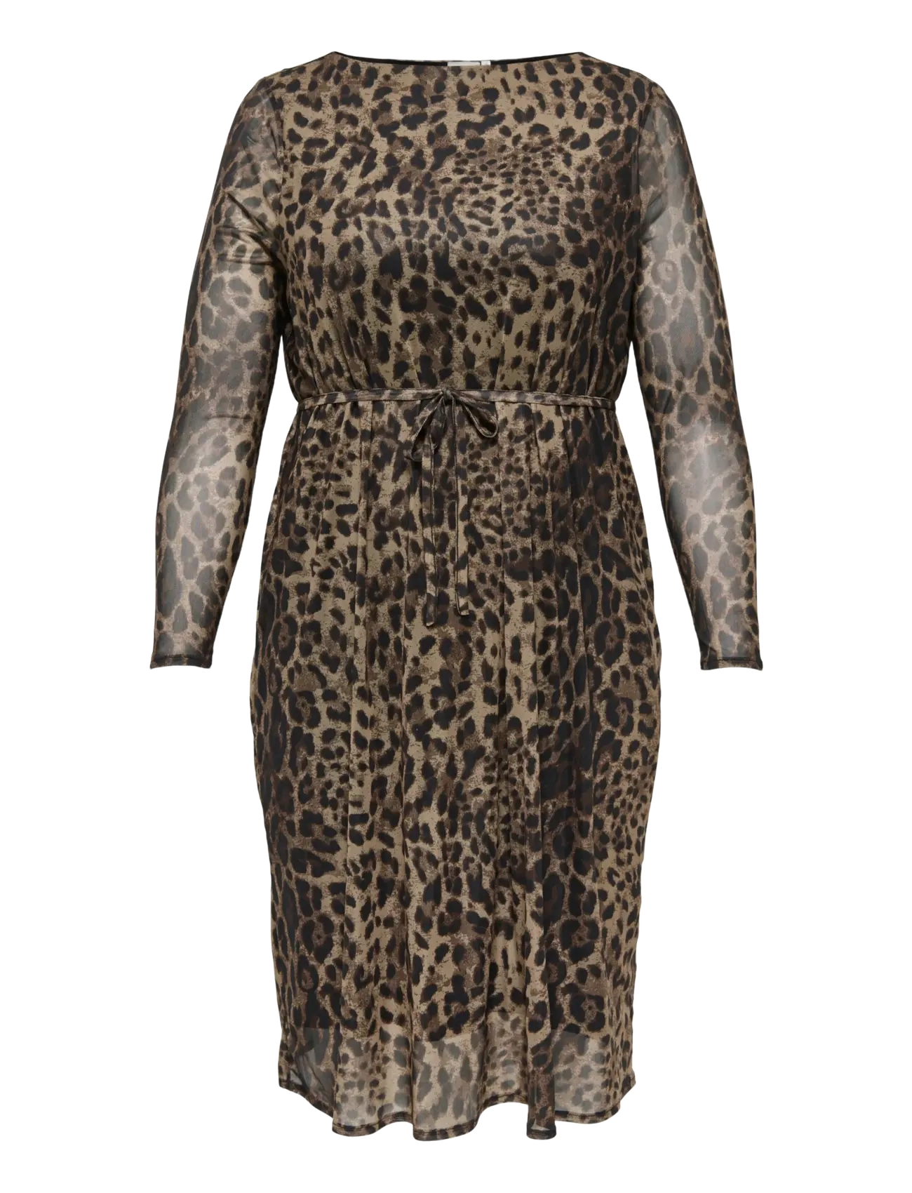 ONLY Carmakoma CARFOREST LIFE LS BOATNECK BLK DRESS JRS - Party Dresses - BLACK / multi