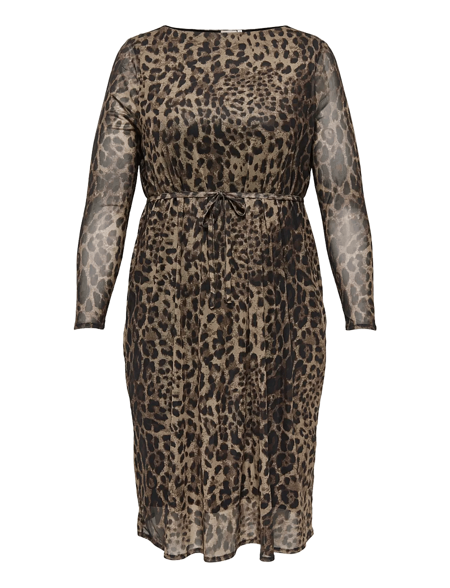 ONLY Carmakoma - CARFOREST LIFE LS BOATNECK BLK DRESS JRS - partykleider - black - 1