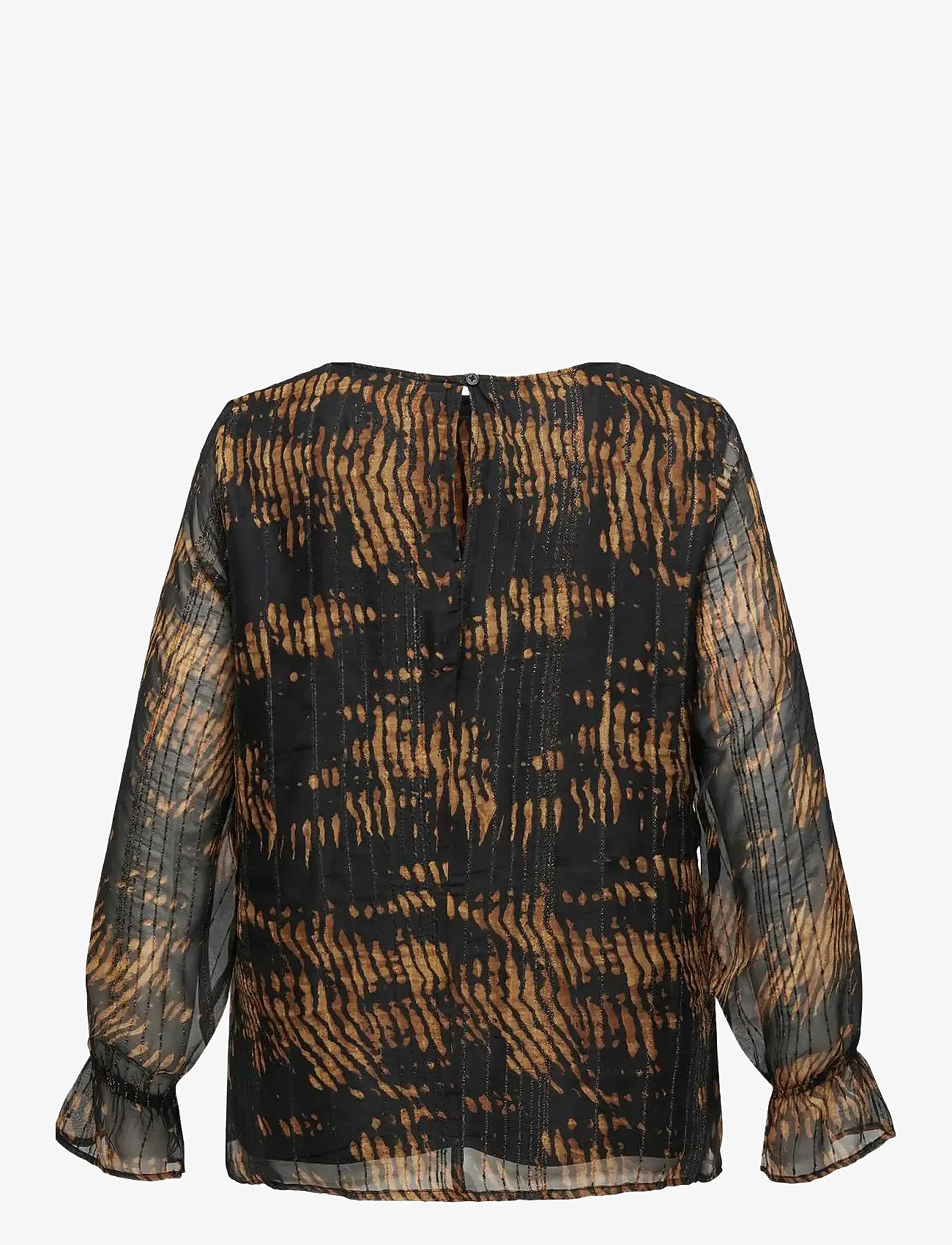 ONLY Carmakoma - CARAZELEA L/S O-NECK TOP AOP - black - 1