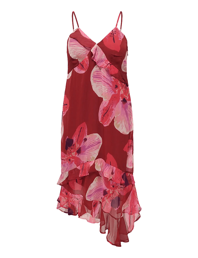 ONLY Carmakoma - CARASTA STRAP FRILL ANKLE DRESS - sommerkleider - spiced apple - 1