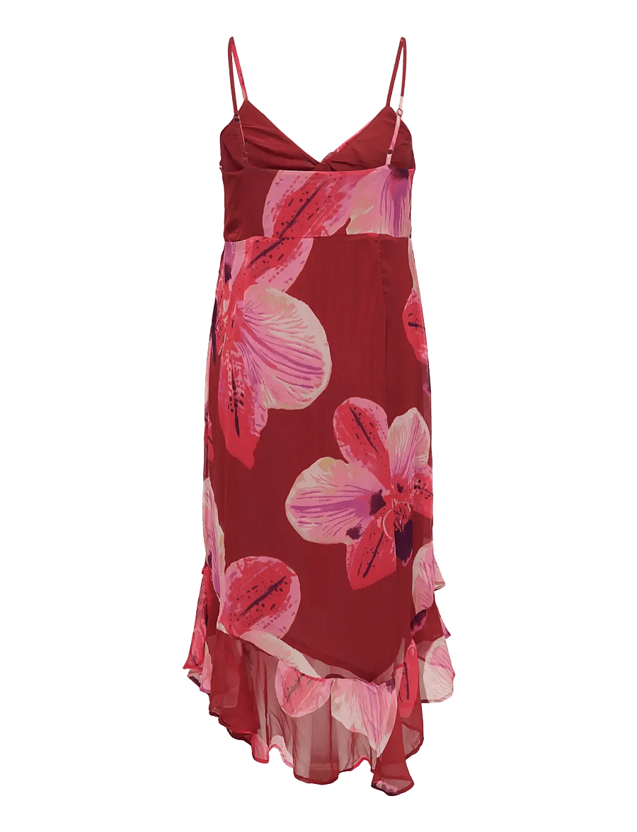 ONLY Carmakoma - CARASTA STRAP FRILL ANKLE DRESS - spiced apple - 2