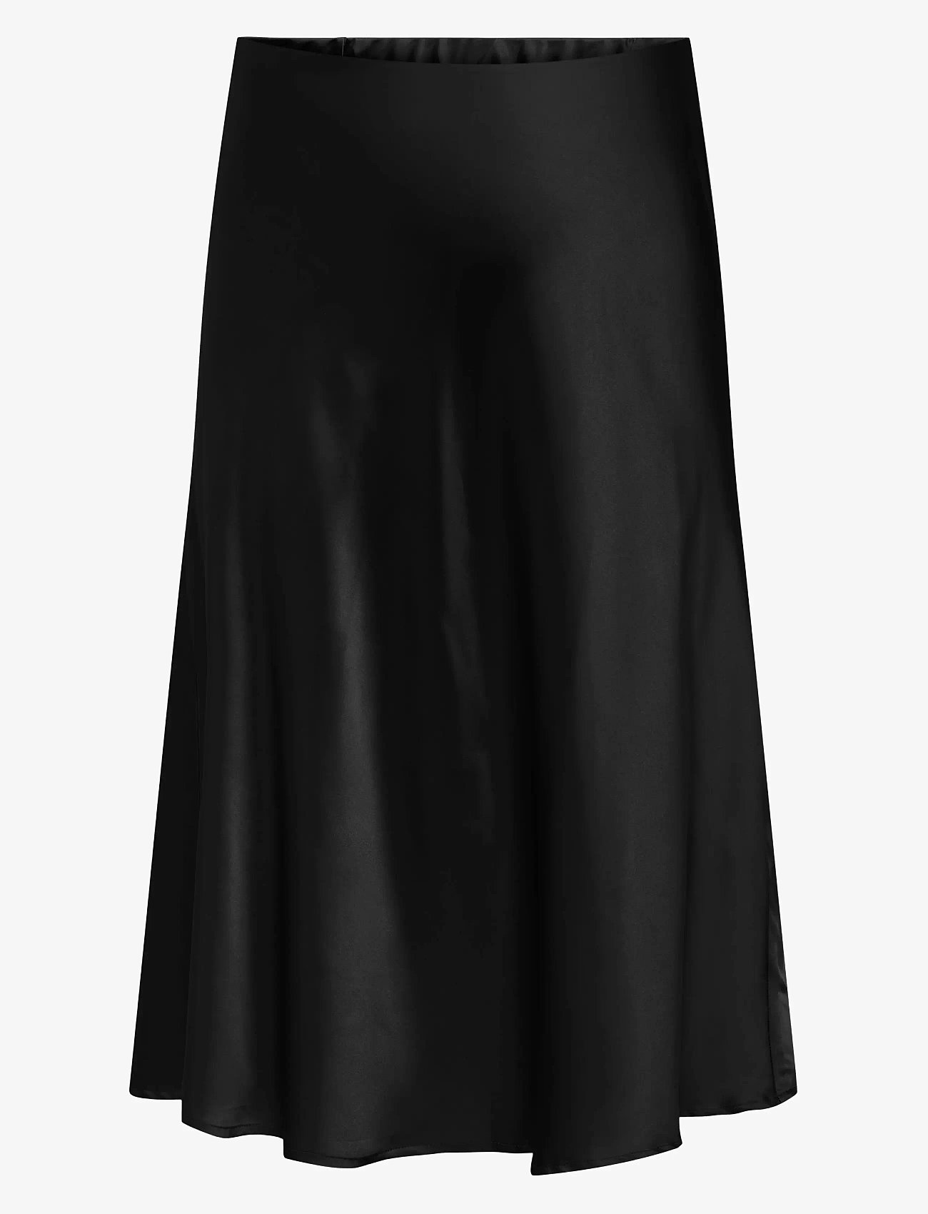 ONLY Carmakoma - CARDOMINA SATIN CALF SKIRT WVN - satinnederdele - black - 0