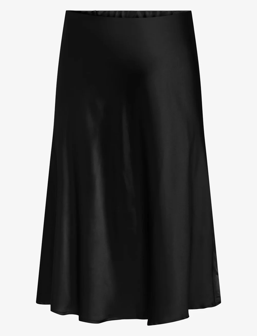 ONLY Carmakoma - CARDOMINA SATIN CALF SKIRT WVN - satengskjørt - black - 0