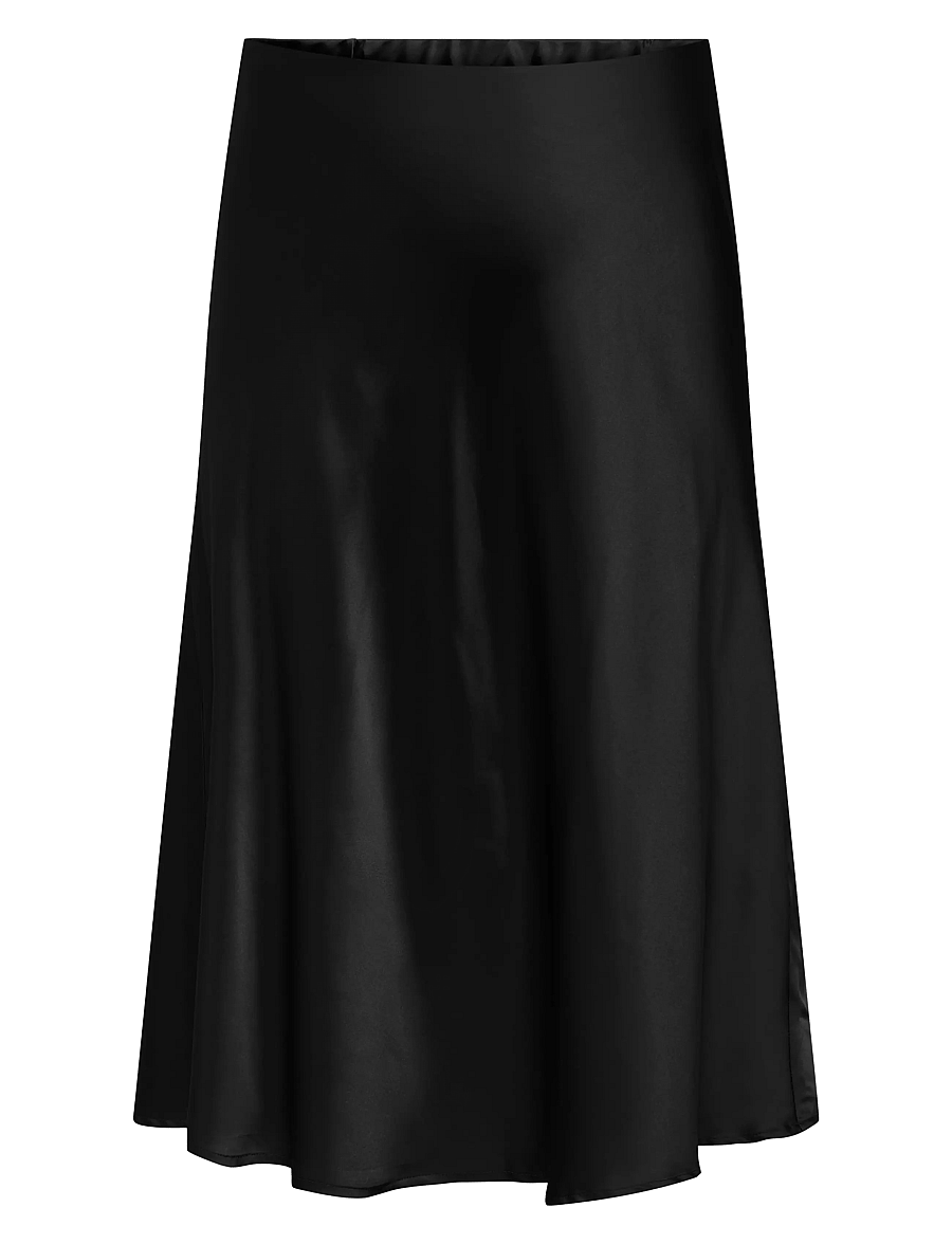 ONLY Carmakoma - CARDOMINA SATIN CALF SKIRT WVN - black - 0