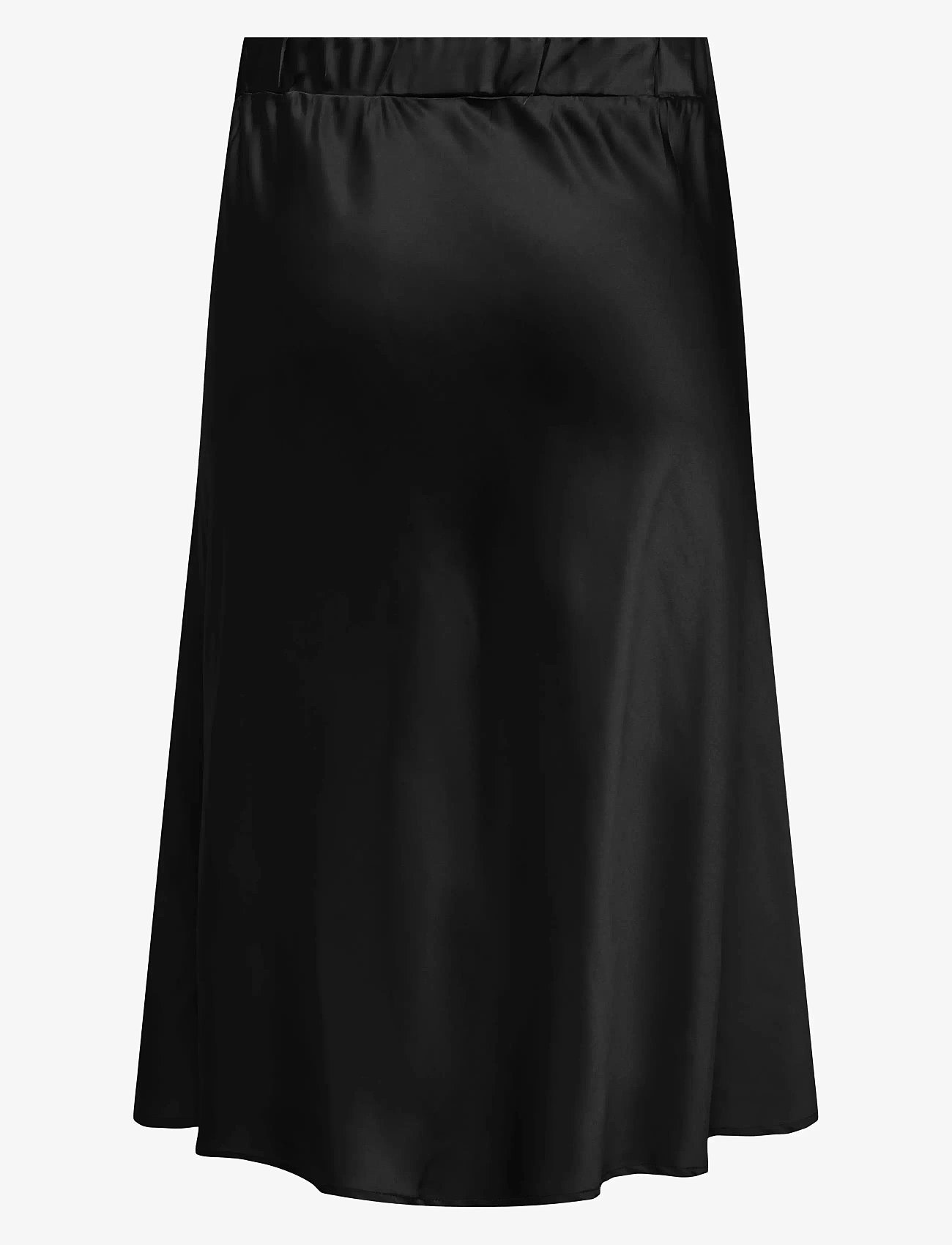 ONLY Carmakoma - CARDOMINA SATIN CALF SKIRT WVN - satinnederdele - black - 1