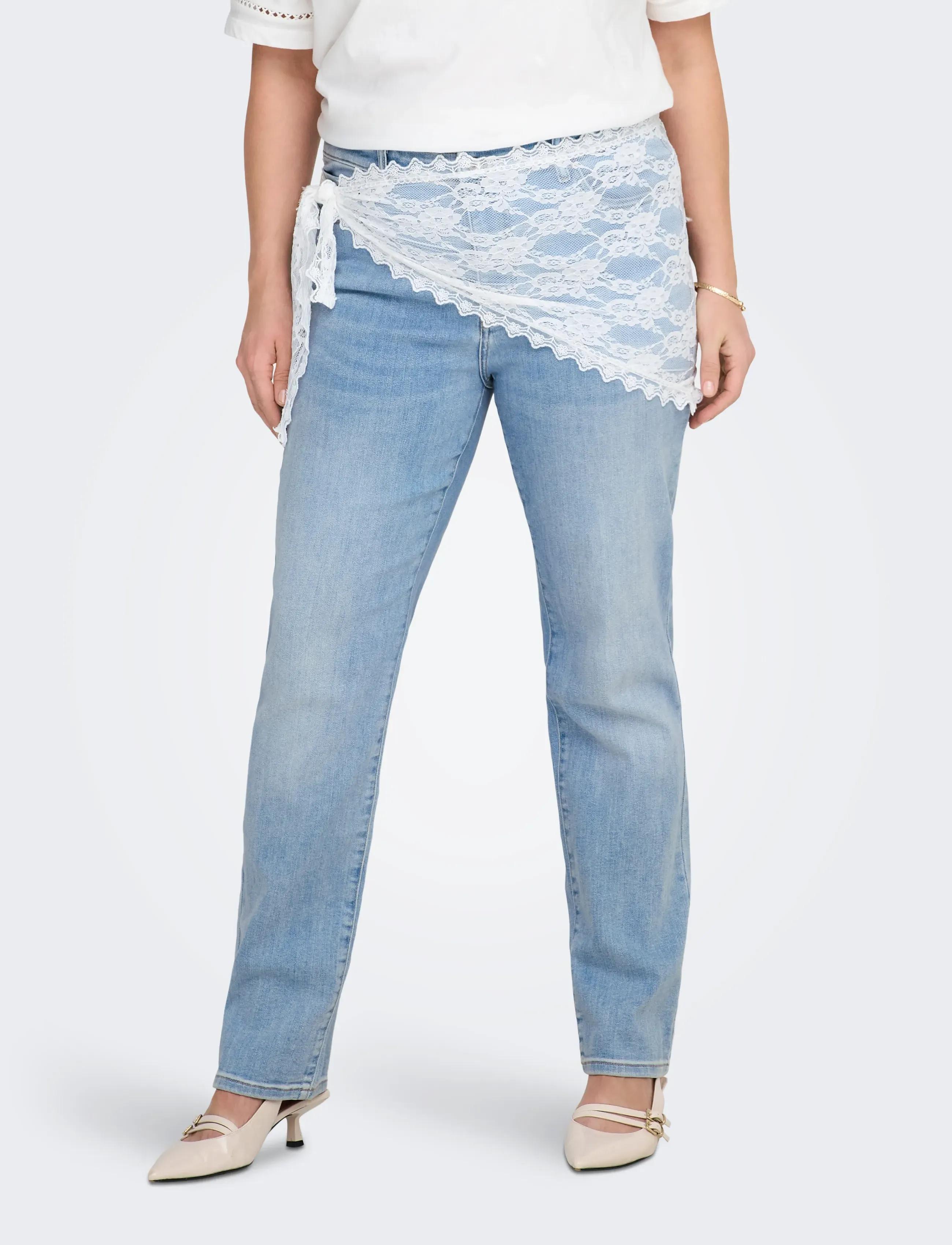 ONLY Carmakoma CARSUI MID SLIM DNM REA286 NOOS - Kolekcje - LIGHT BLUE DENIM / blue