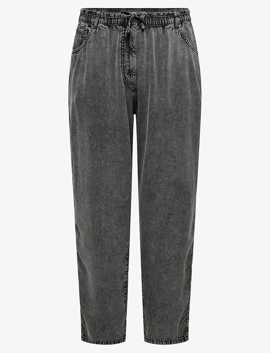 ONLY Carmakoma - CARKENYA LIFE ACID WASH PANTS OTW - gerade jeans - black - 1