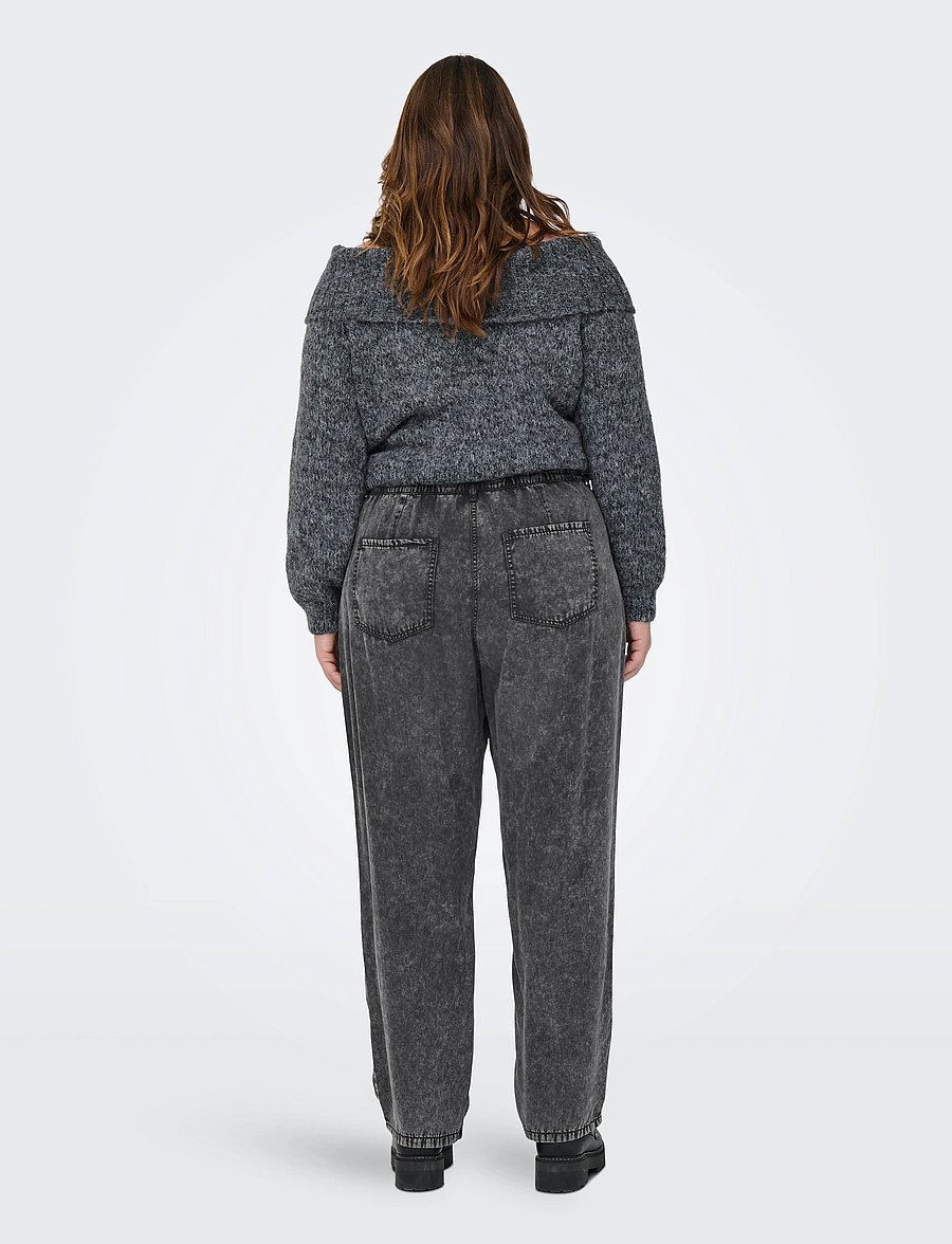 ONLY Carmakoma - CARKENYA LIFE ACID WASH PANTS OTW - gerade jeans - black - 3