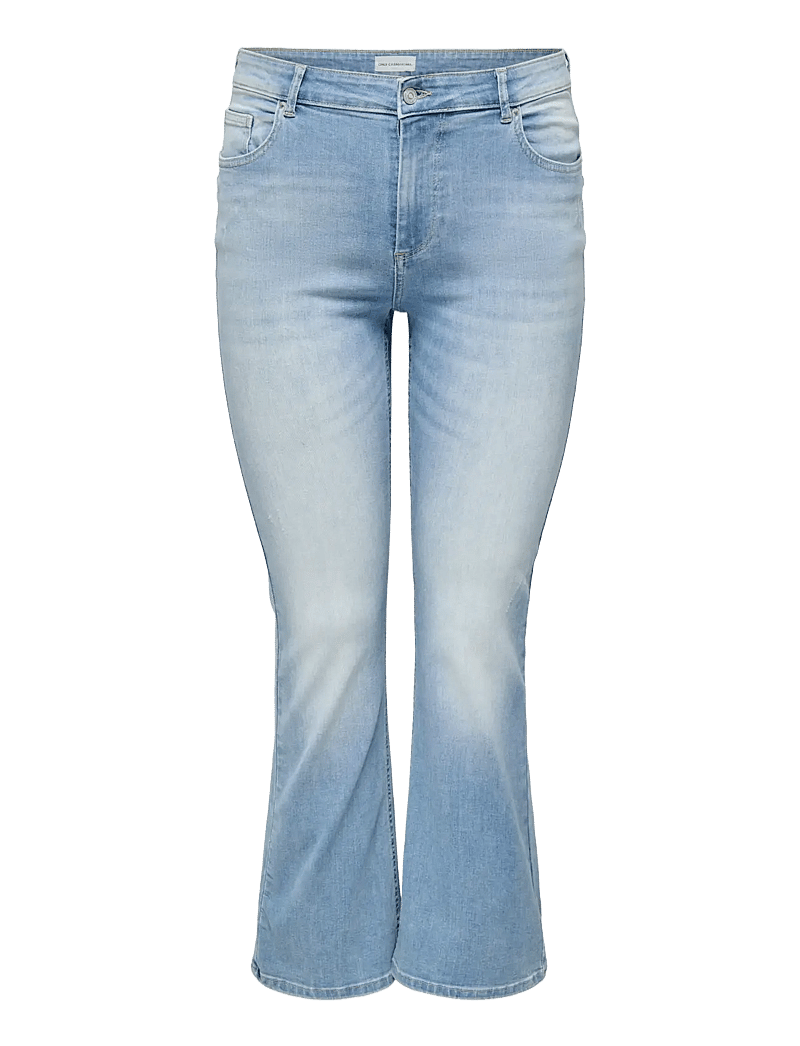 ONLY Carmakoma - CARWILLY LIFE HW FLARED DNM TAI467 NOOS - utsvängda jeans - light blue denim - 1