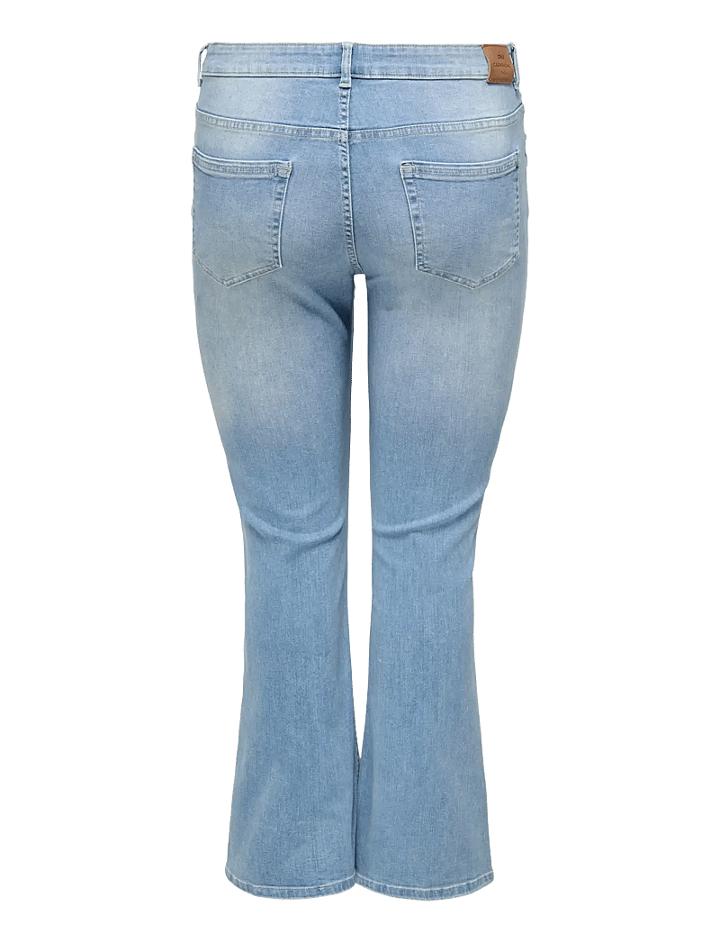 ONLY Carmakoma - CARWILLY LIFE HW FLARED DNM TAI467 NOOS - utsvängda jeans - light blue denim - 2