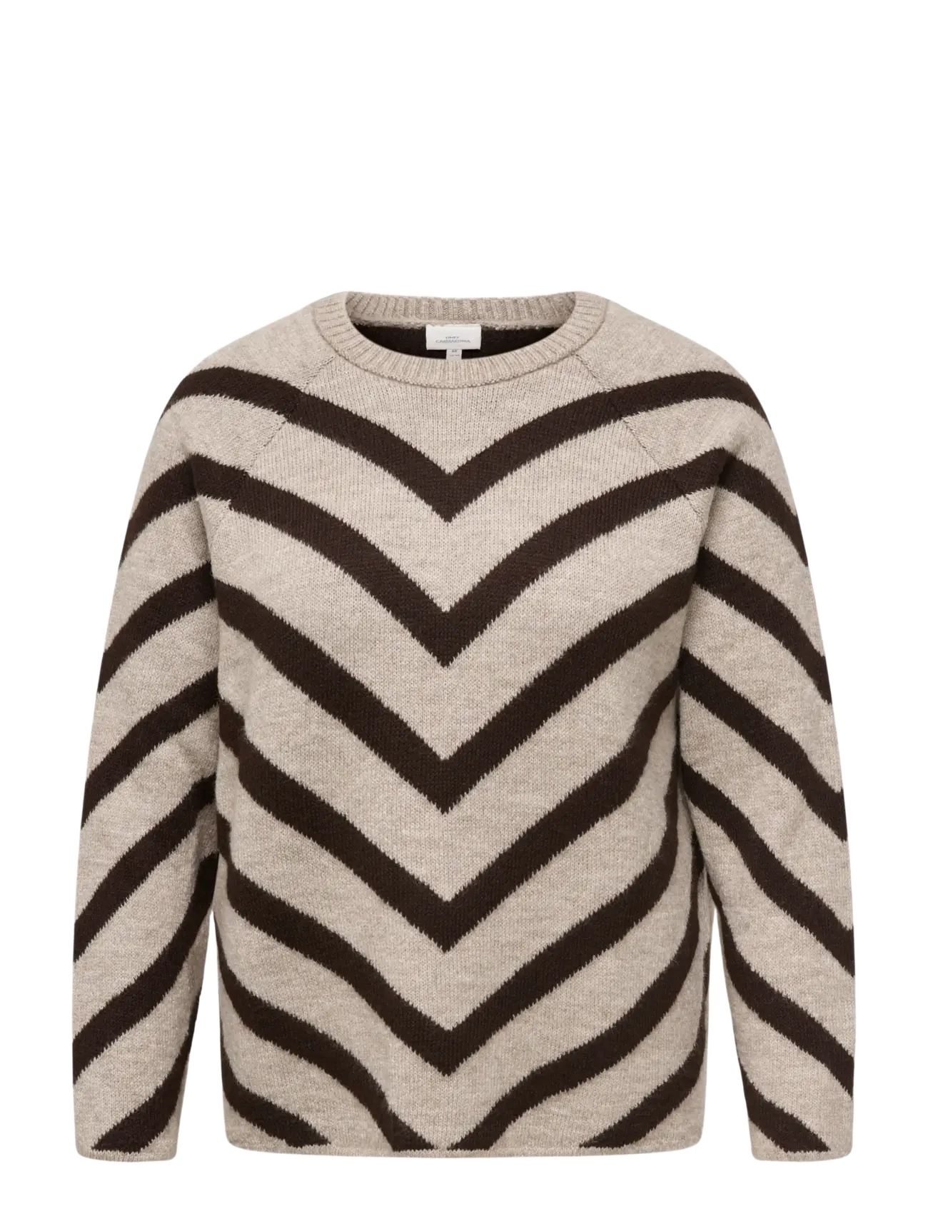 ONLY Carmakoma CARELIZA L/S PULLOVER KNT NOOS - Tøj - STRING / beige