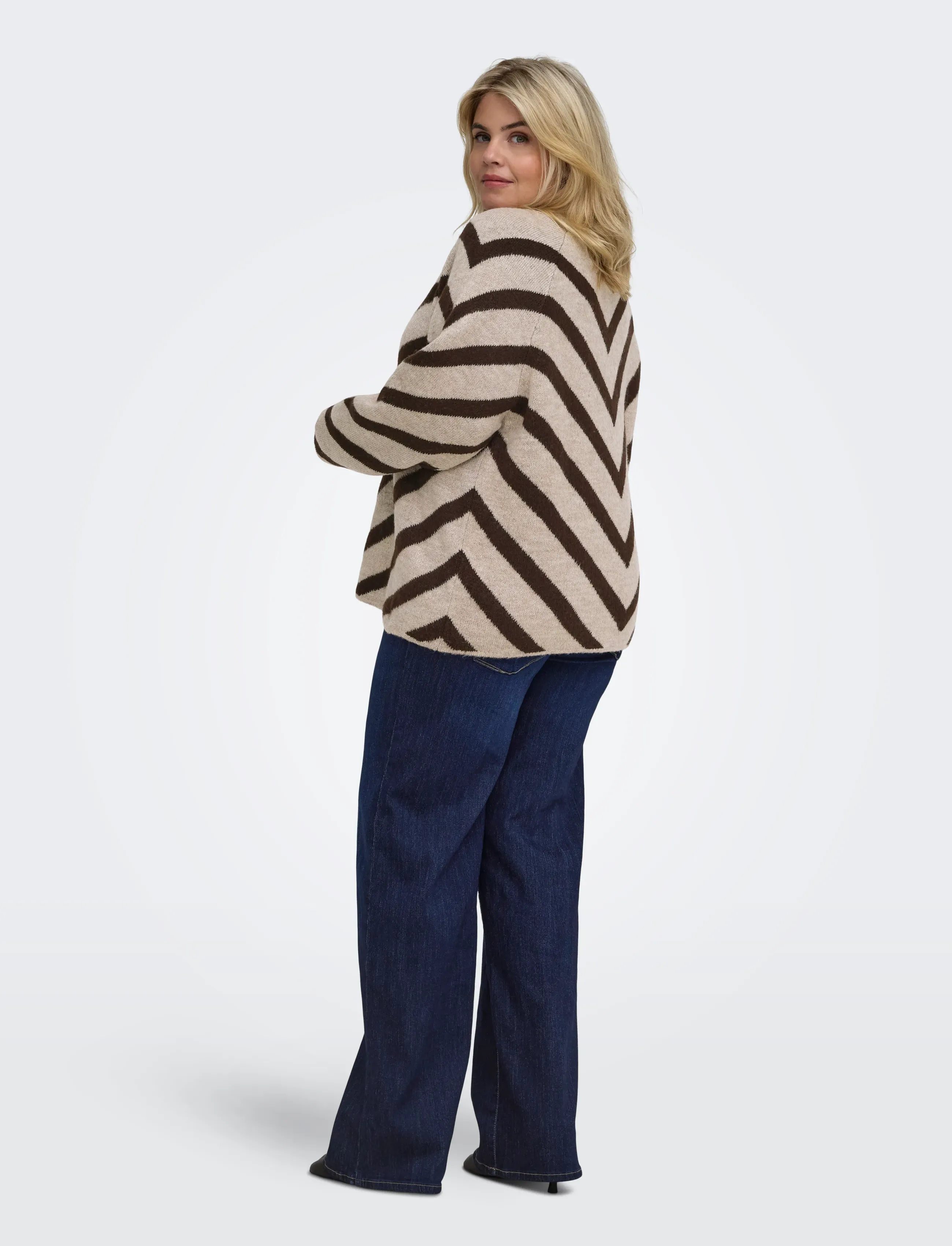 ONLY Carmakoma - CARELIZA L/S PULLOVER KNT NOOS - striktrøjer - string - 3