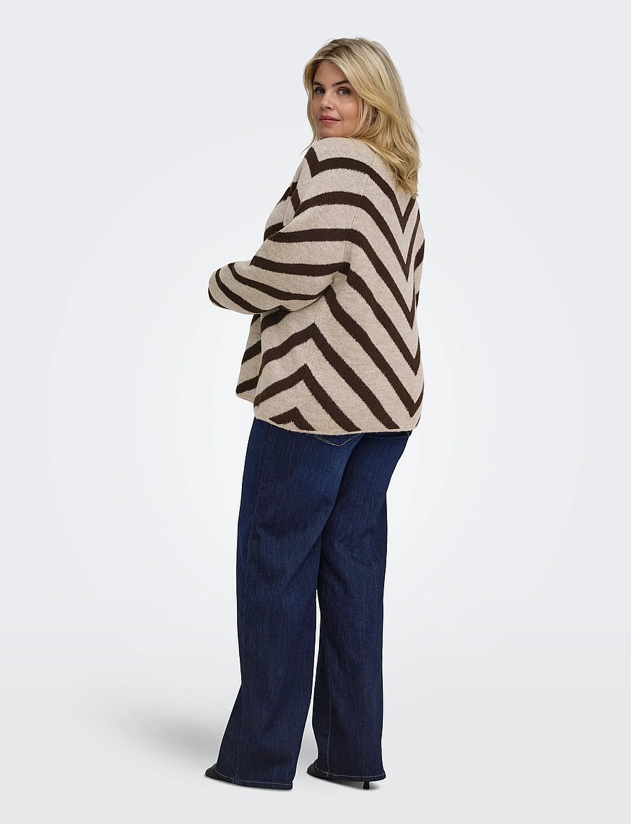 ONLY Carmakoma - CARELIZA L/S PULLOVER KNT NOOS - striktrøjer - string - 3