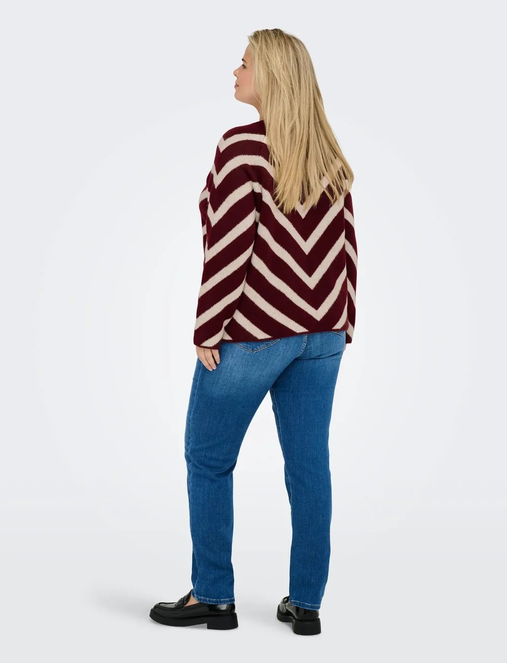 ONLY Carmakoma - CARELIZA L/S PULLOVER KNT NOOS - striktrøjer - zinfandel - 3
