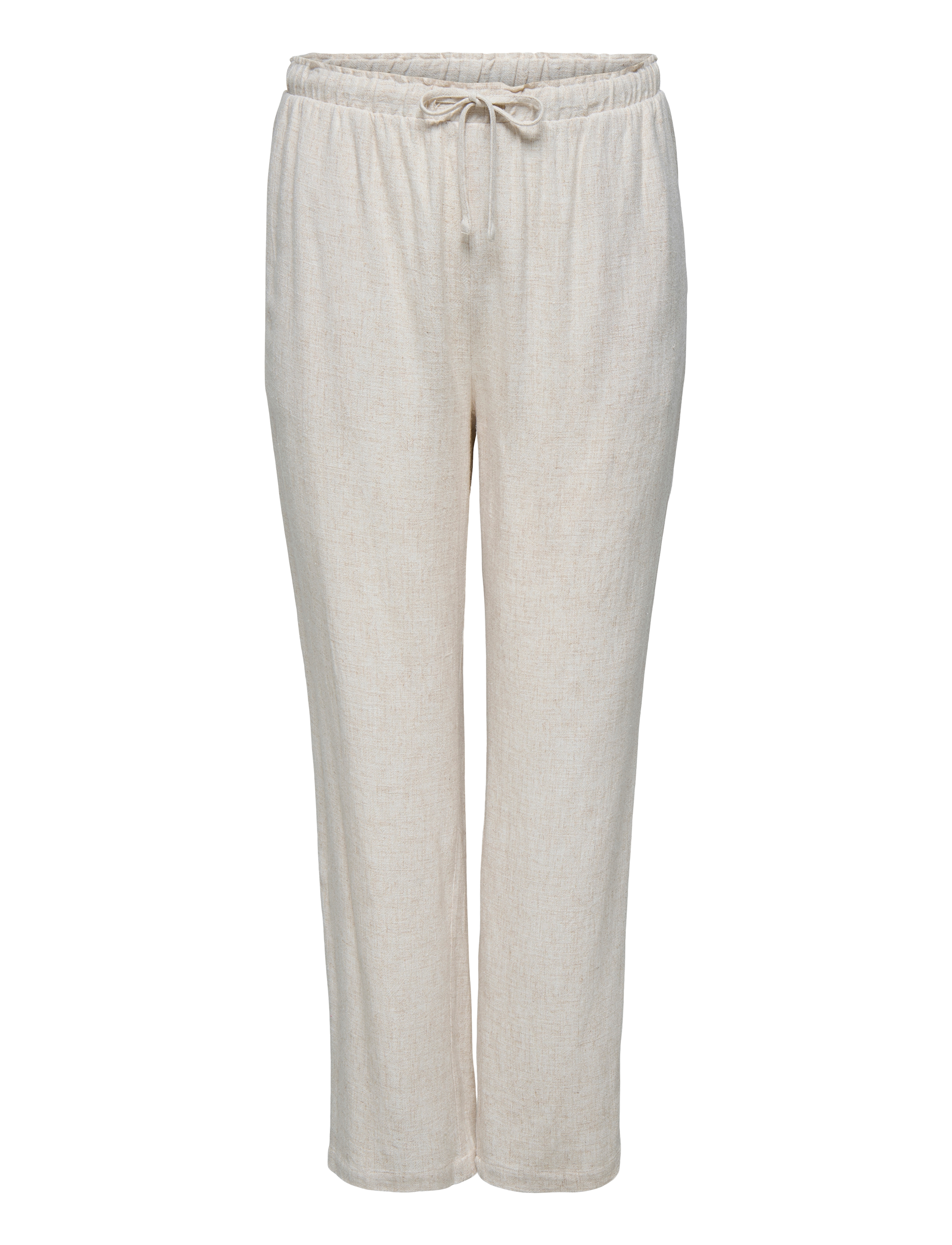 ONLY Carmakoma CARSIESTA HW PULL-UP LINEN BL PNT - Püksid - MOONBEAM / cream