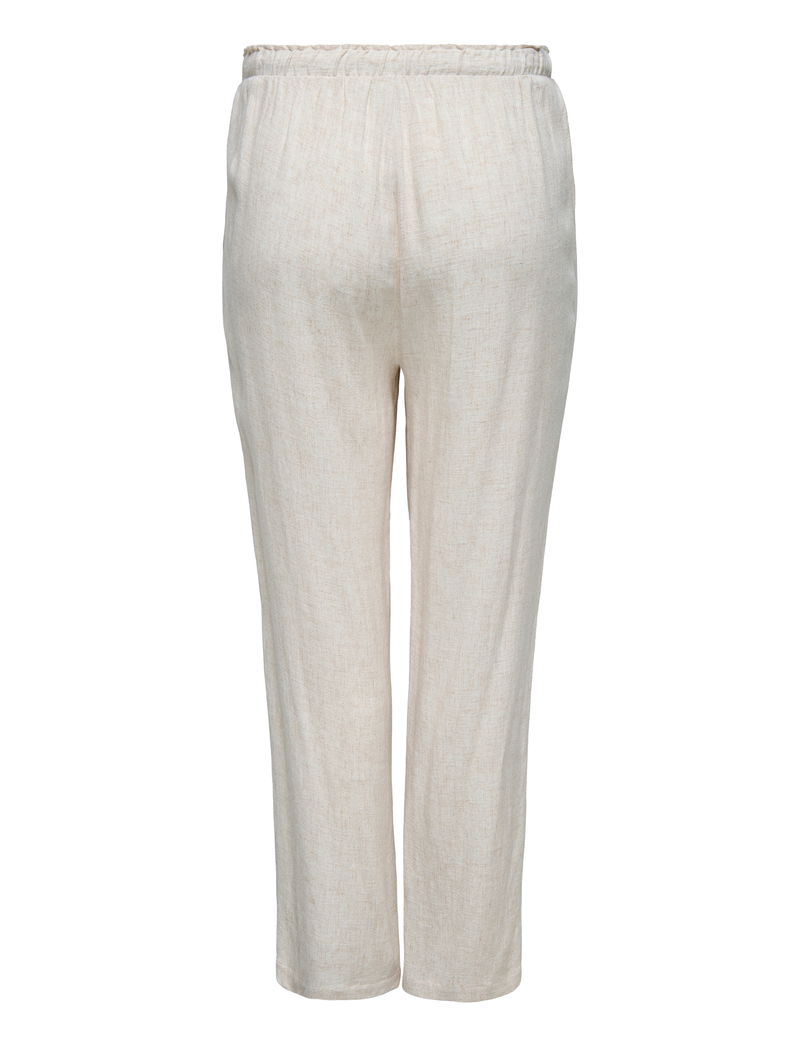 ONLY Carmakoma - CARSIESTA HW PULL-UP LINEN BL PNT - spodnie lniane - moonbeam - 2