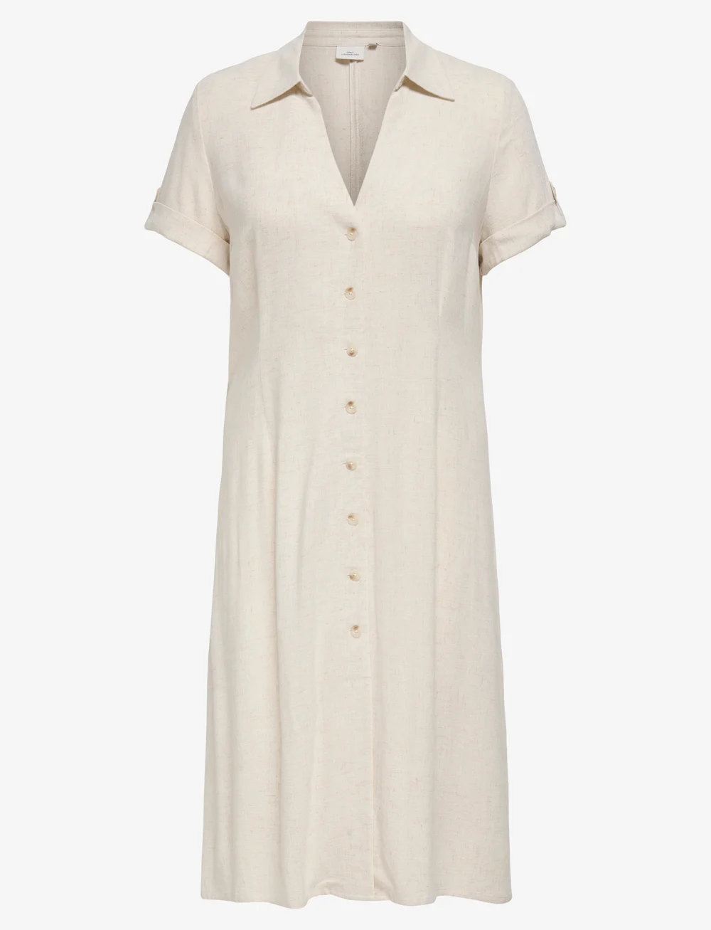 ONLY Carmakoma - CARSIESTA SS BUT LONG LINEN BL DRESS - shirt dresses - moonbeam - 1