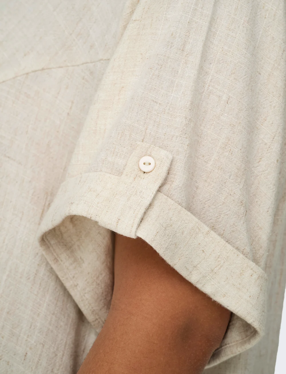 ONLY Carmakoma - CARSIESTA SS BUT LONG LINEN BL DRESS - shirt dresses - moonbeam - 5