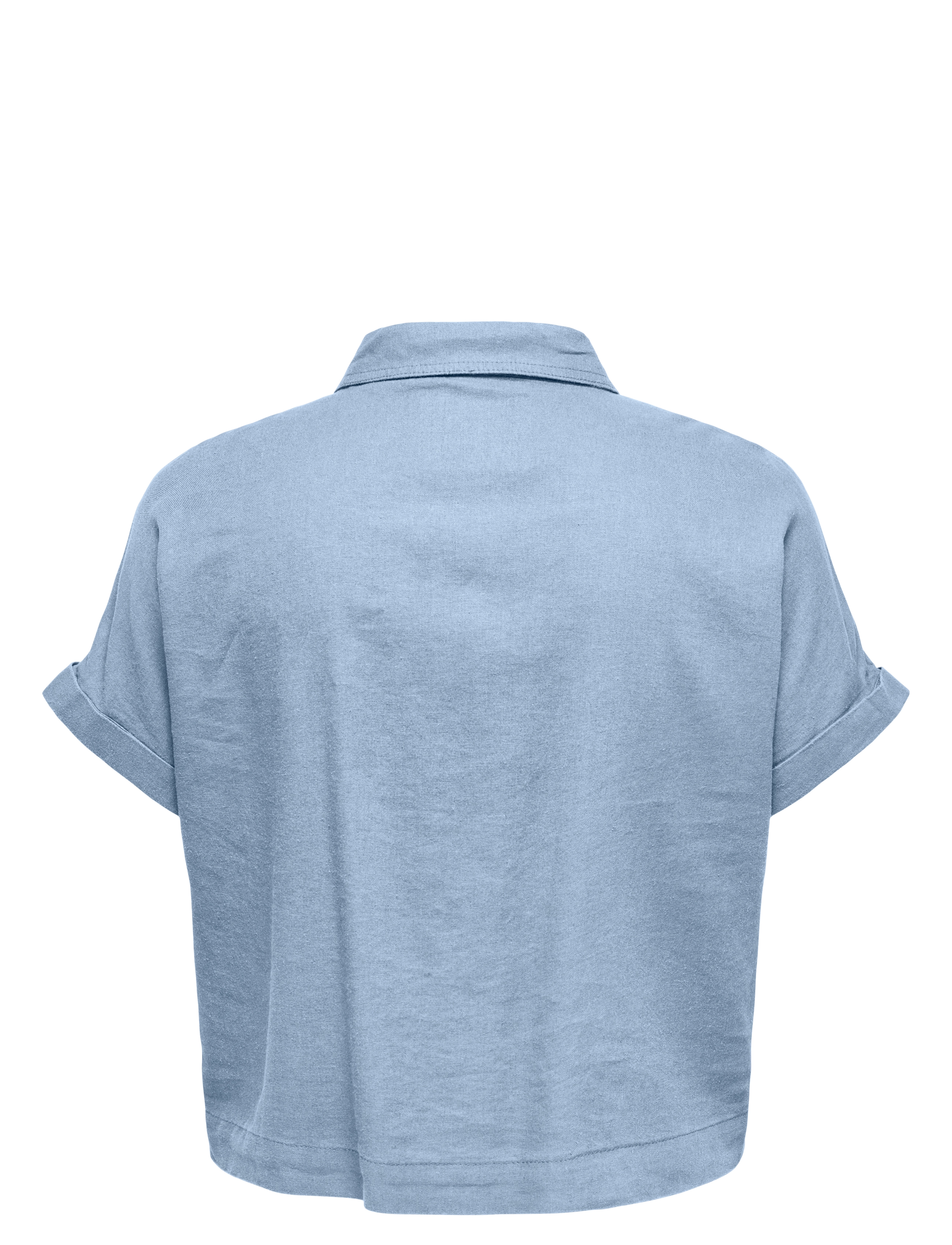 ONLY Carmakoma - CARCARO S/S LINEN BL BOXY SHIRT - hørskjorter - cashmere blue - 1