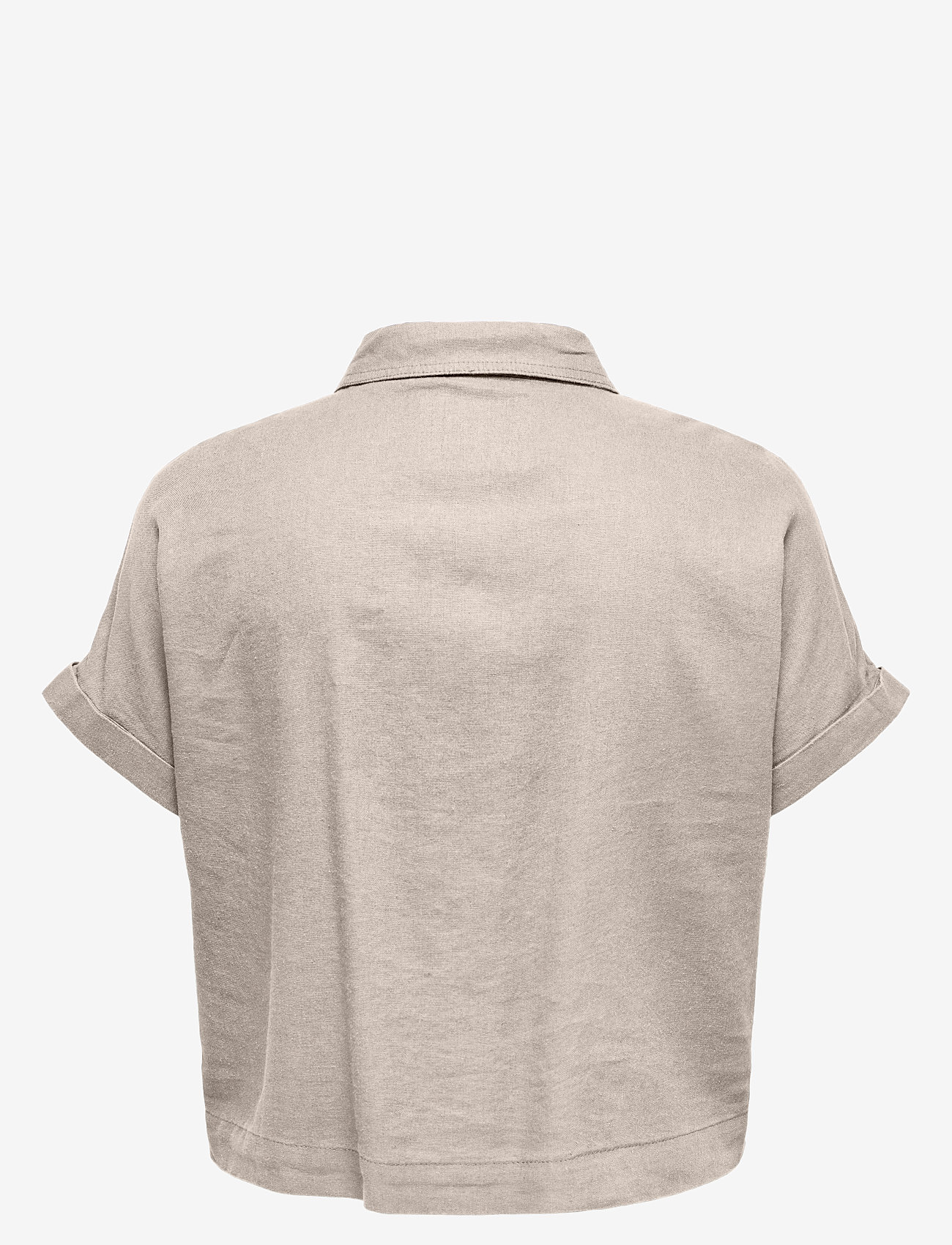 ONLY Carmakoma - CARCARO S/S LINEN BL BOXY SHIRT - leinenhemden - pumice stone - 1