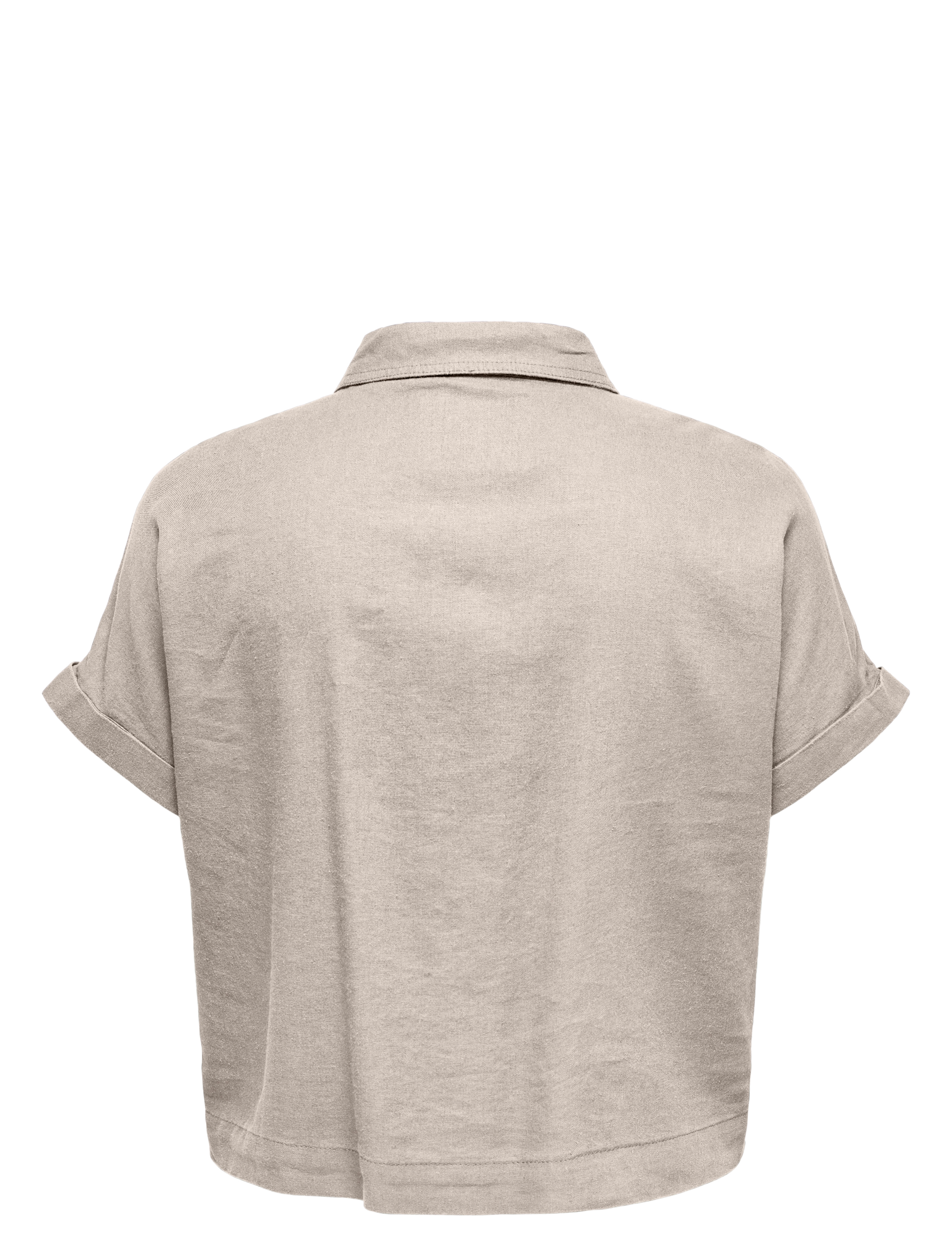 ONLY Carmakoma - CARCARO S/S LINEN BL BOXY SHIRT - koszule lniane - pumice stone - 1