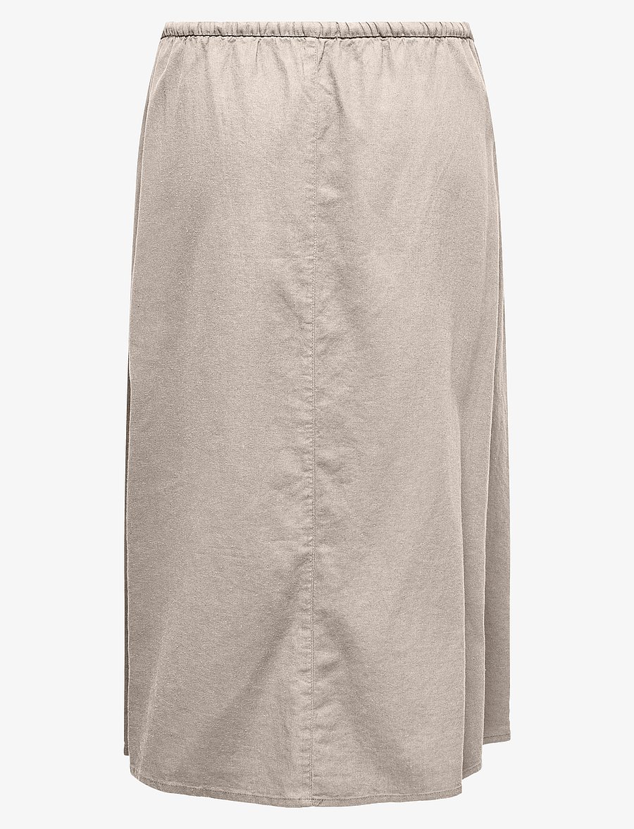 ONLY Carmakoma - CARCARO HW LINEN BL LONG SKIRT - midi rokken - pumice stone - 1
