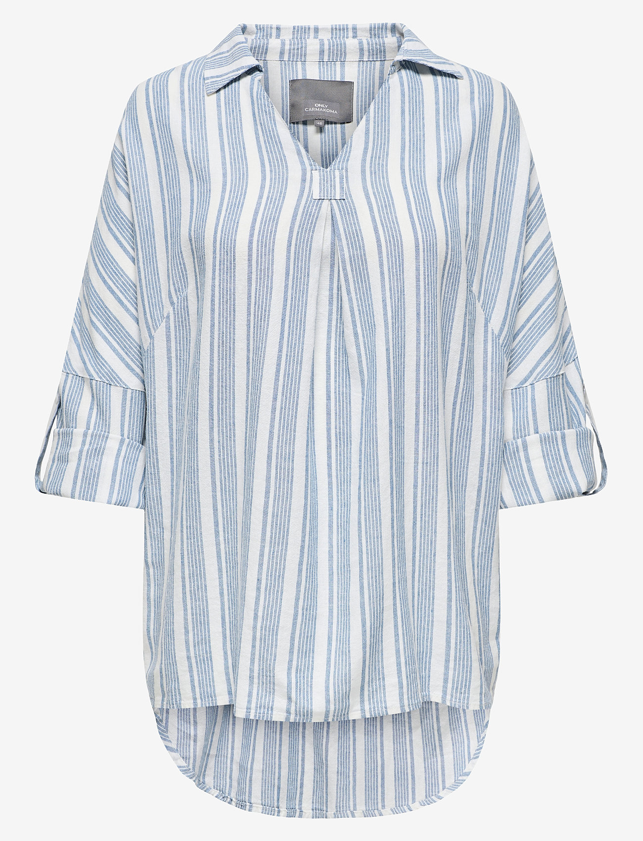 ONLY Carmakoma - CARCARO 3/4 LINEN BL TUNIC PNT - coronet blue - 0