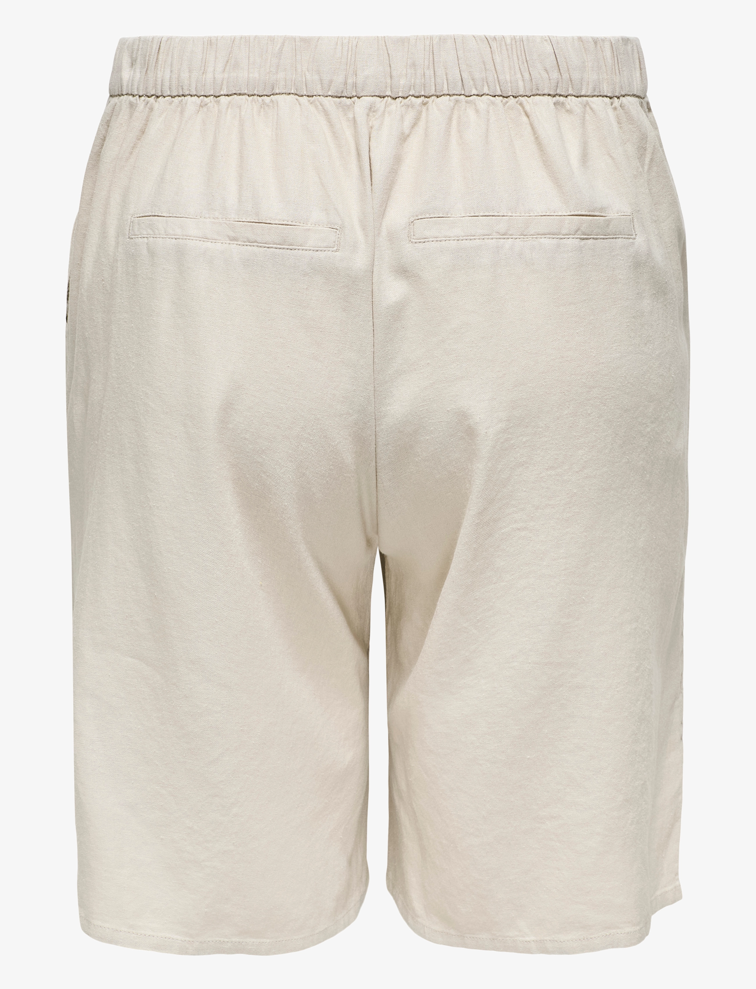 ONLY Carmakoma - CARCARO HW LINEN BL BERMU SHORTS - pumice stone - 2