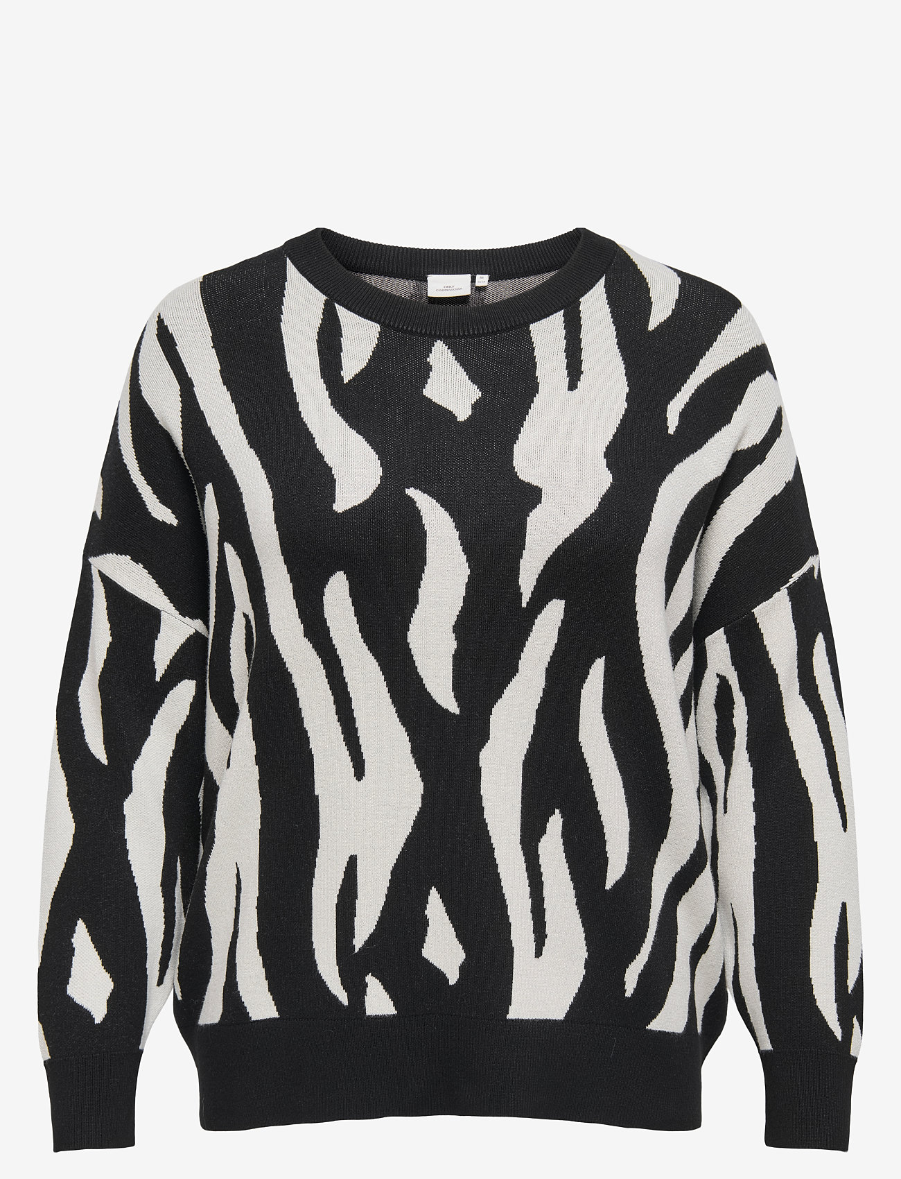 ONLY Carmakoma - CARMONTANA LS JQ LOOSE O-NECK KNT - pullover - black - 1