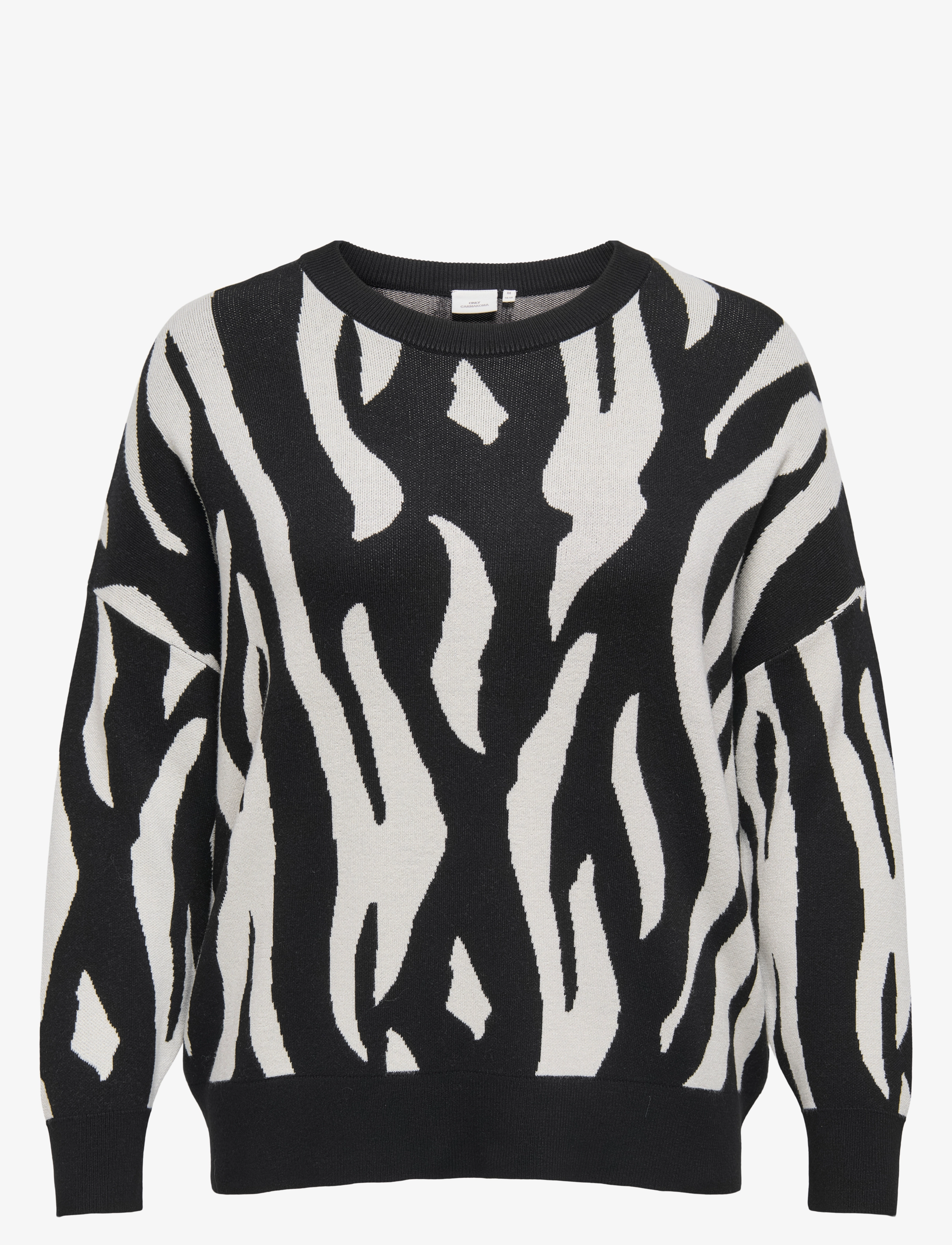 ONLY Carmakoma - CARMONTANA LS JQ LOOSE O-NECK KNT - black - 1