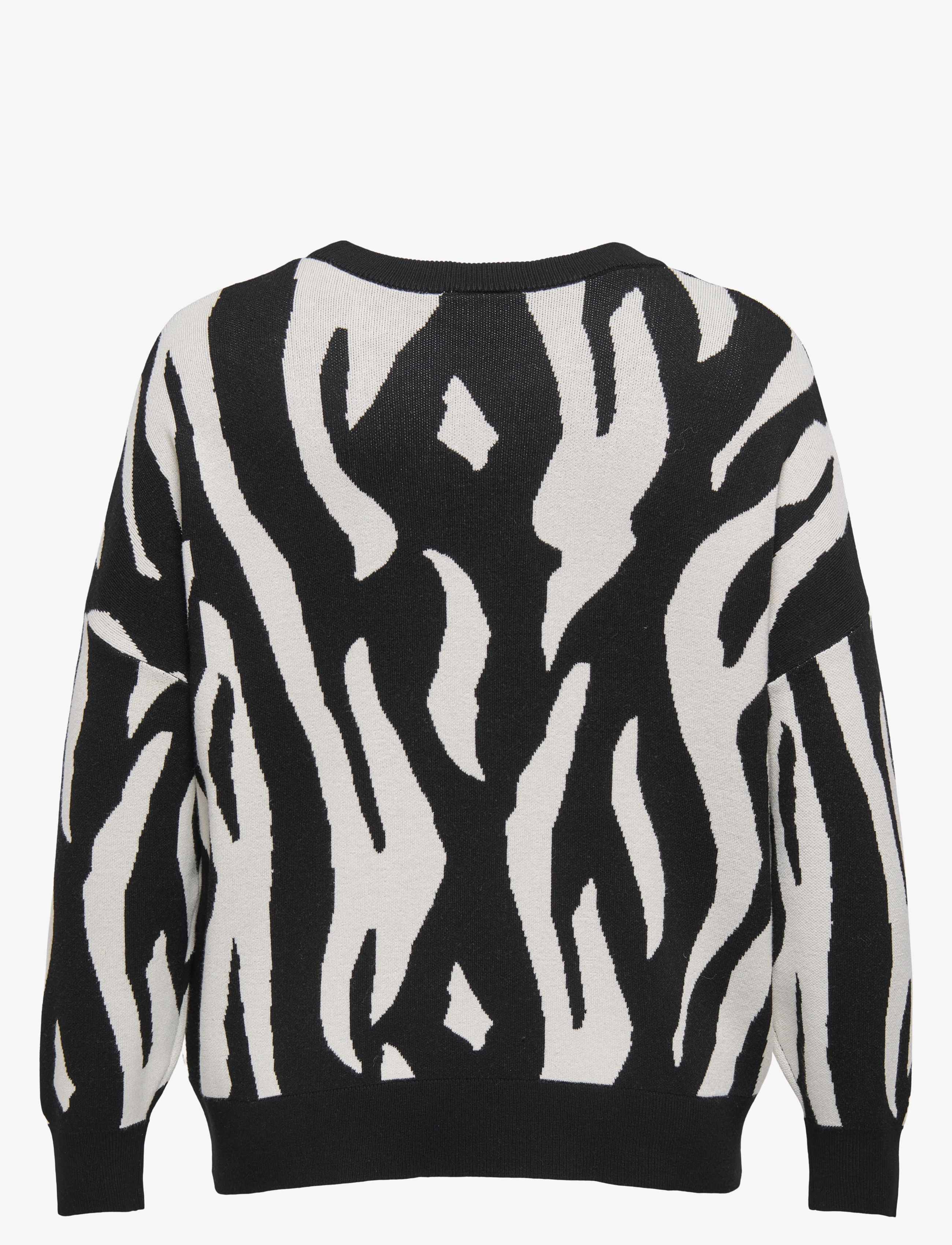 ONLY Carmakoma - CARMONTANA LS JQ LOOSE O-NECK KNT - black - 2