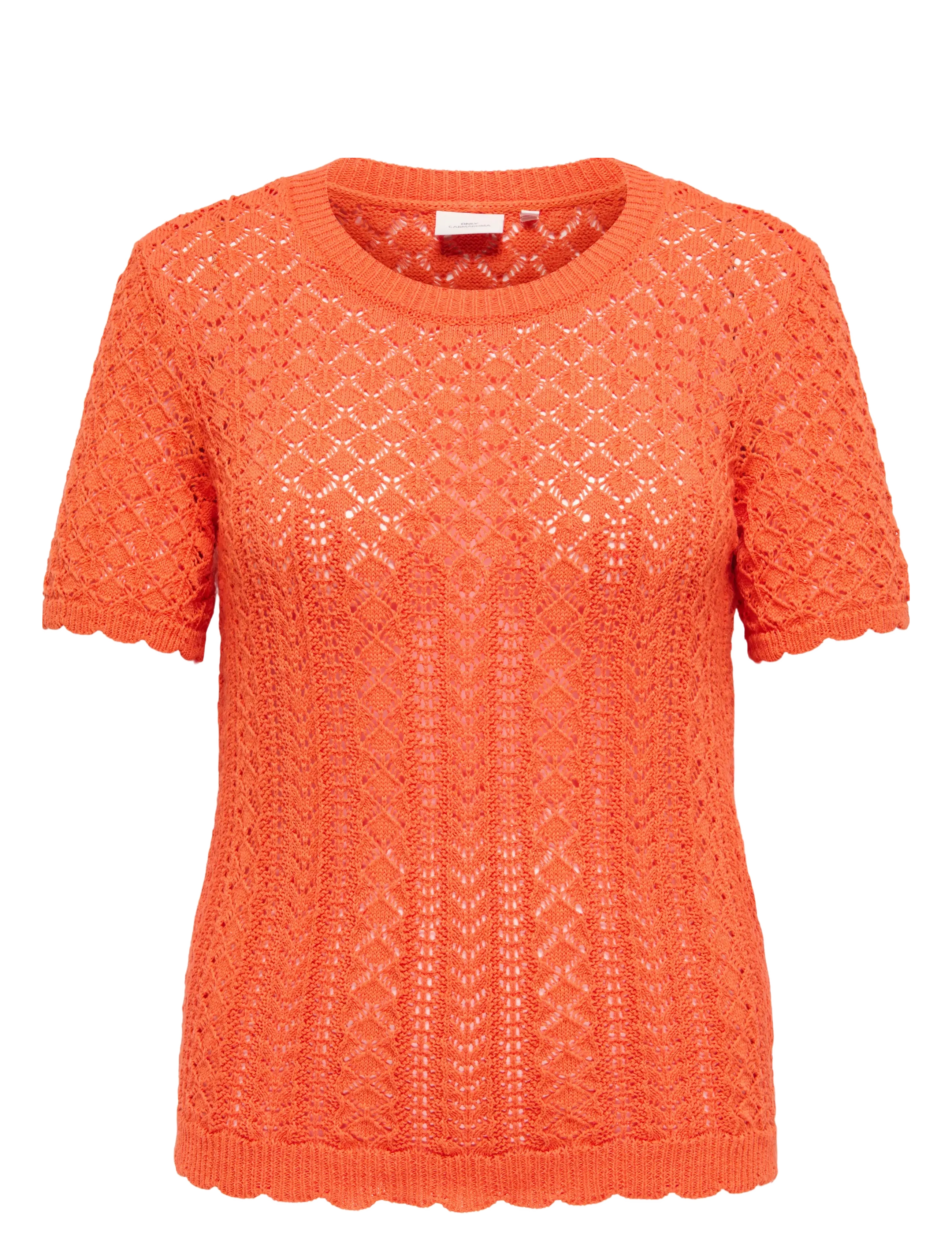 ONLY Carmakoma - CARSAGA LIFE SS O-NECK KNT - melon - 1