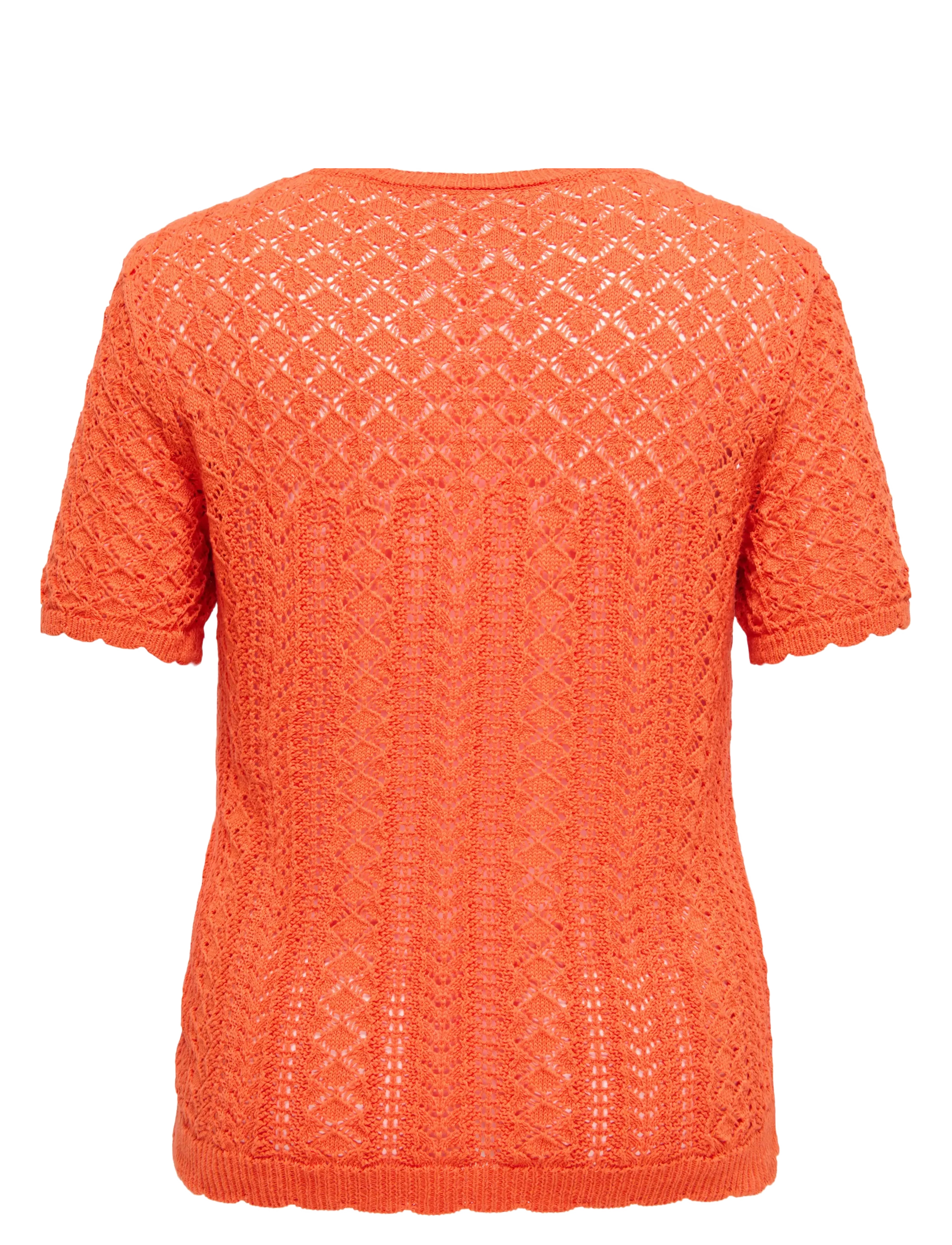 ONLY Carmakoma - CARSAGA LIFE SS O-NECK KNT - melon - 2