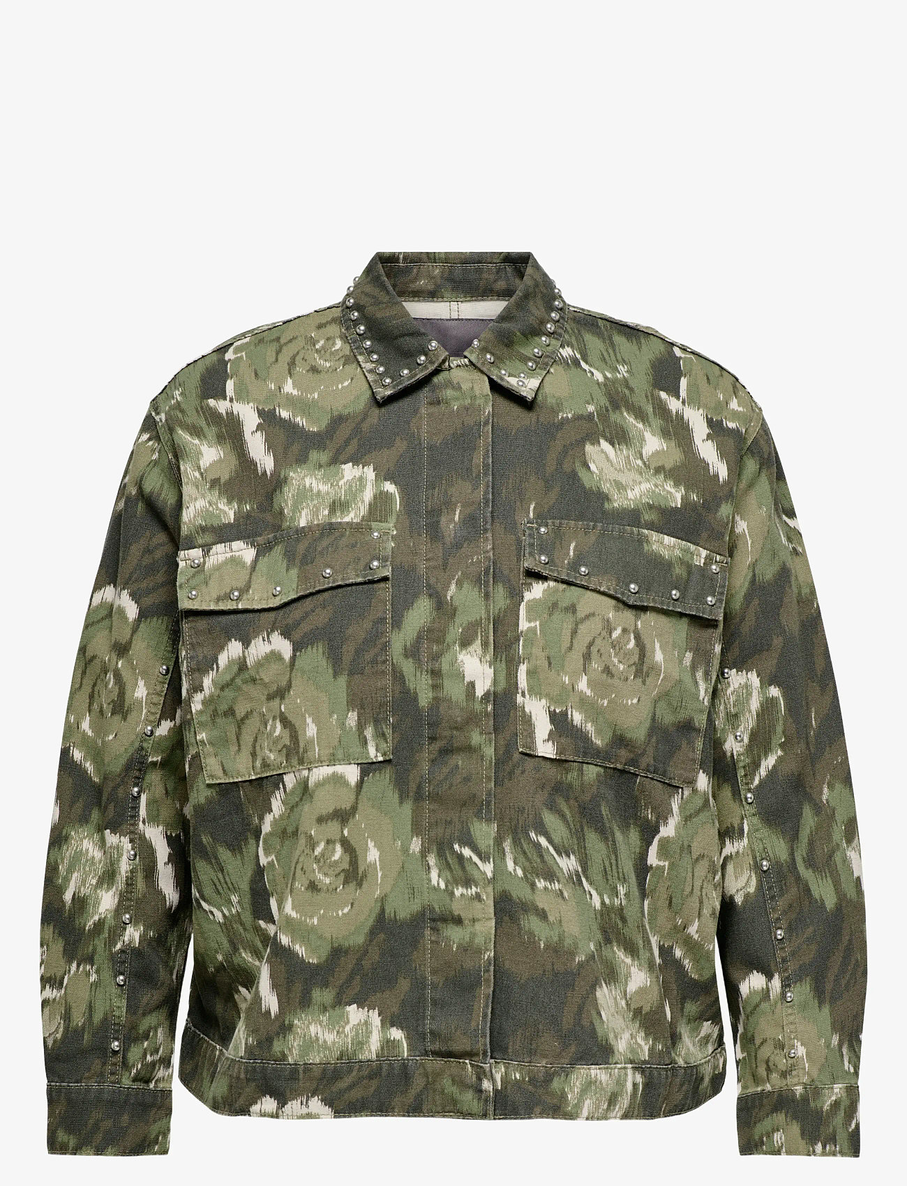 ONLY Carmakoma - CARCAVA AOP JACKET OTW - utility jakid - pumice stone - 1