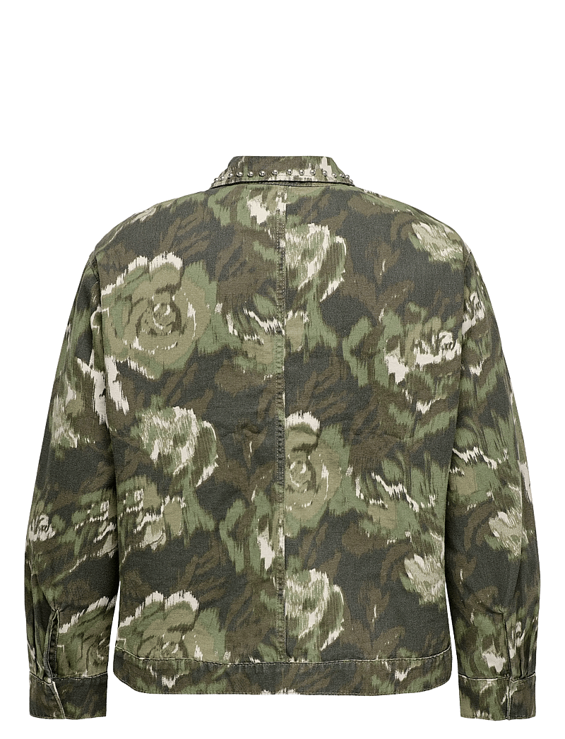 ONLY Carmakoma - CARCAVA AOP JACKET OTW - utility jakid - pumice stone - 2