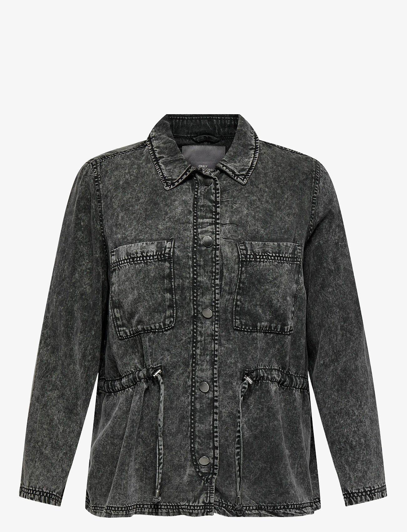 ONLY Carmakoma - CARKENYA LIFE ACID WASH JACKET OTW - pikkade varrukatega särgid - black - 1