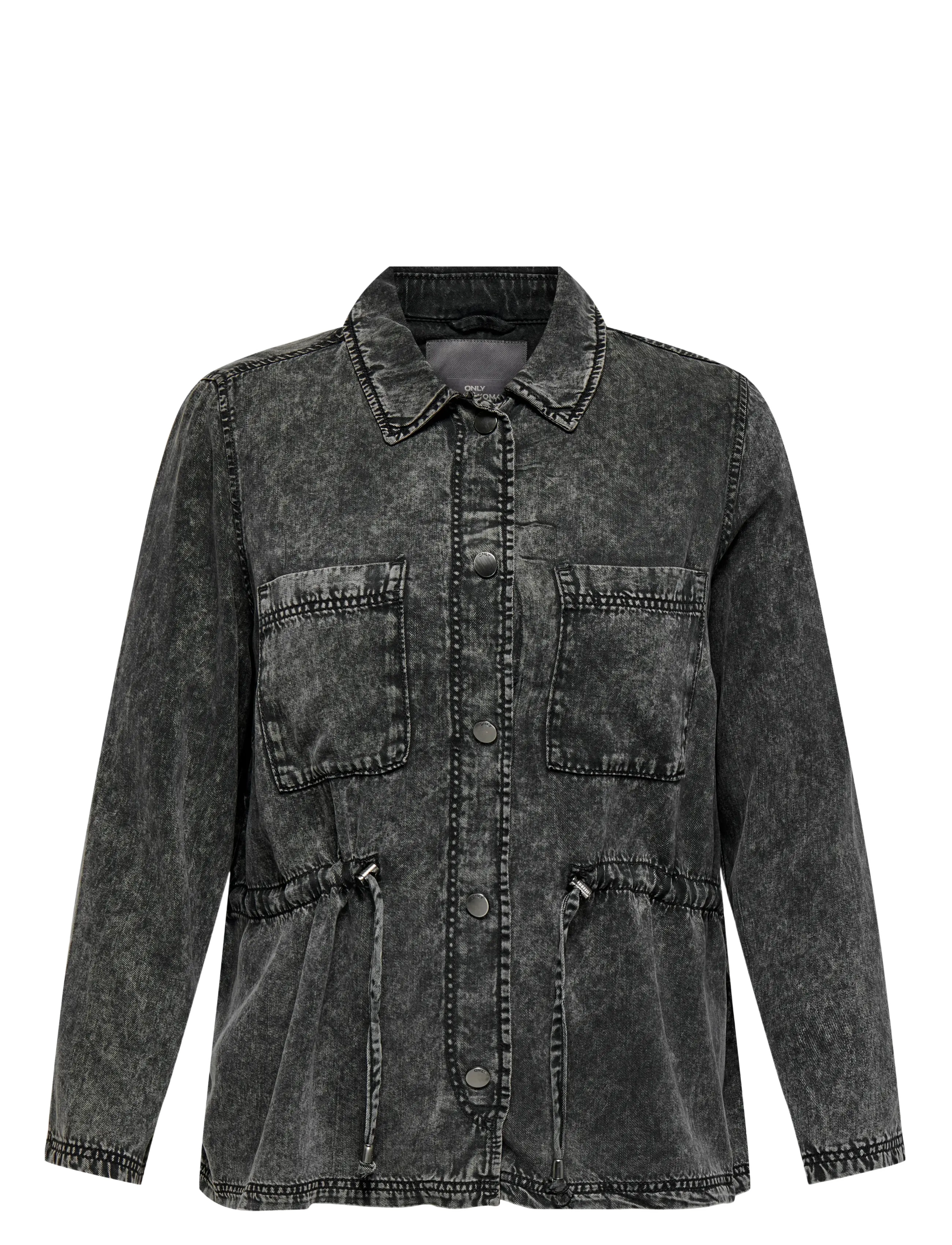 ONLY Carmakoma - CARKENYA LIFE ACID WASH JACKET OTW - black - 1