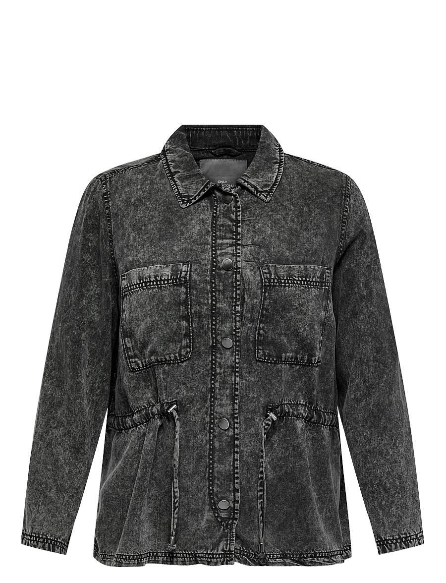 ONLY Carmakoma - CARKENYA LIFE ACID WASH JACKET OTW - black - 1